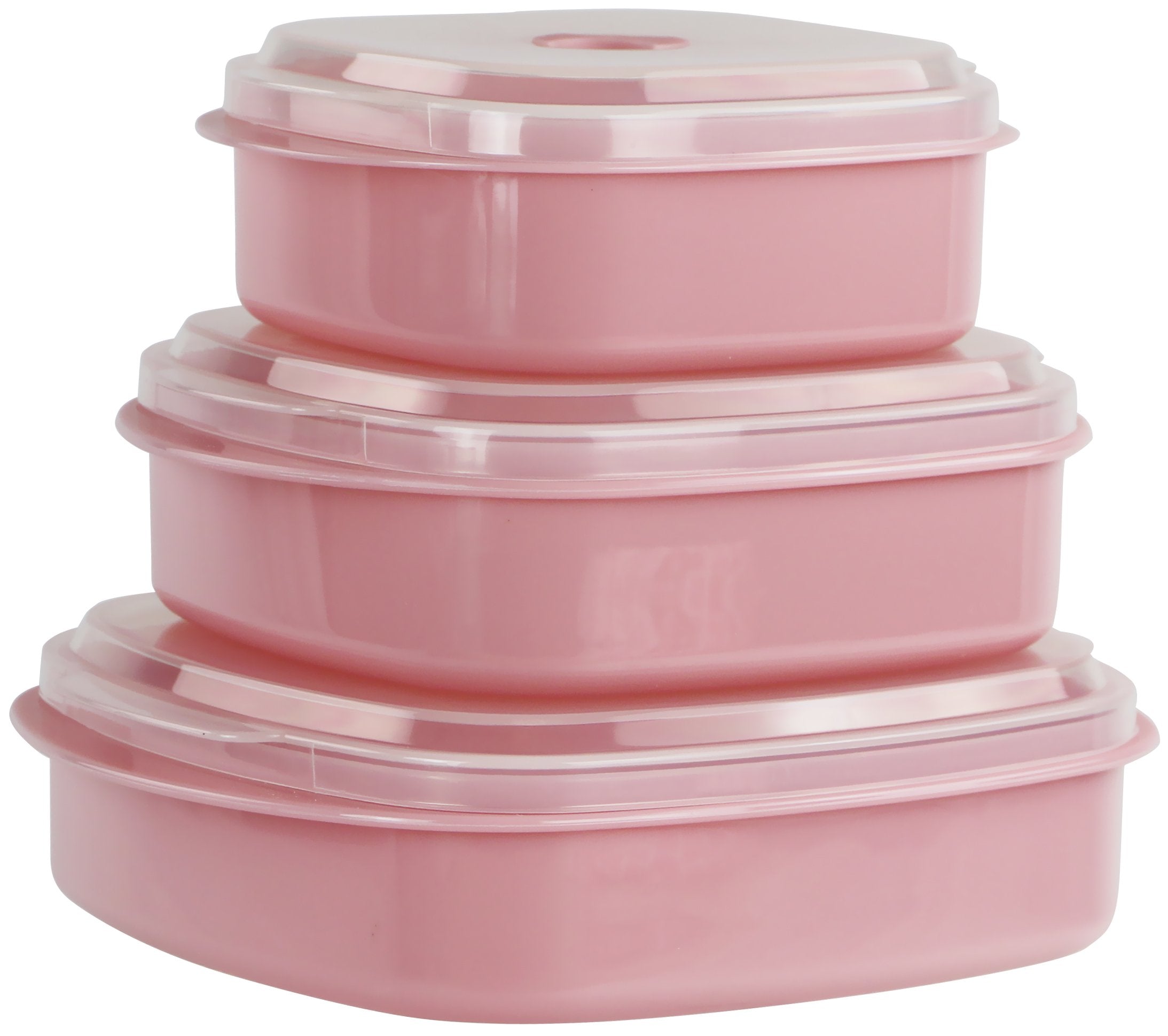 Reston Lloyd Microwave Storage, Adjustable Vent on Lids Cookware Set, Multiple Sizes, Pink