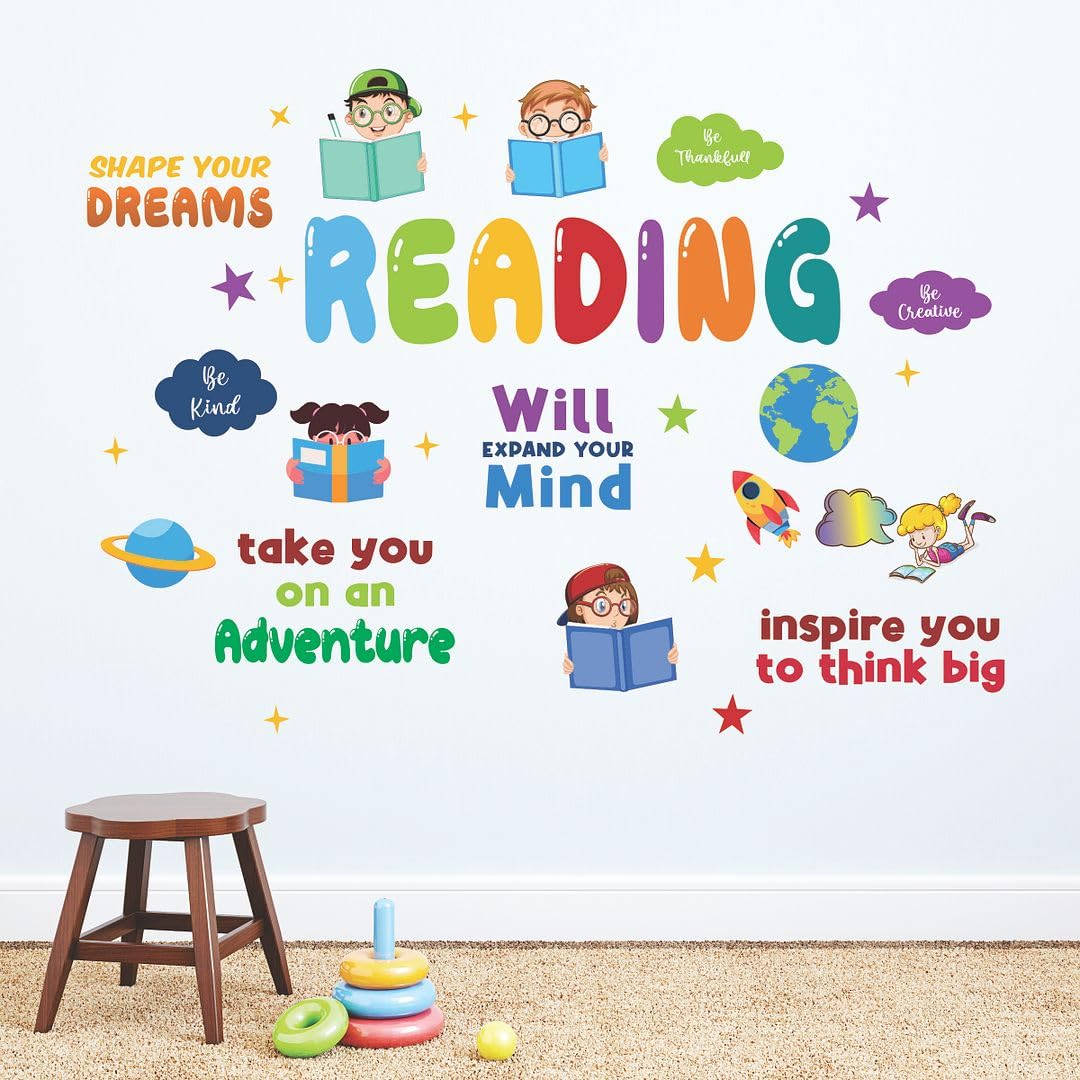 CVANU Shape Your Dreams Reading Positive Quote Printed on Vinyl Self-Adhesive Wall Sticker for Wall Decoration (25inchX34.5inch)