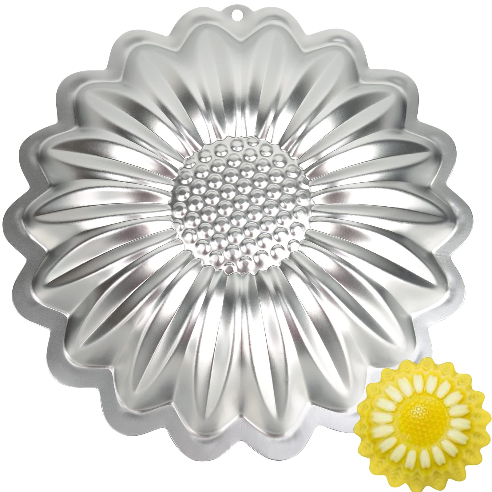 Sadyfon Sunflower Shaped Flower Shaped Cake Pan Aluminum Cake Decorating Mould Birthday Wedding Anniversary Party Cake Baking Pa