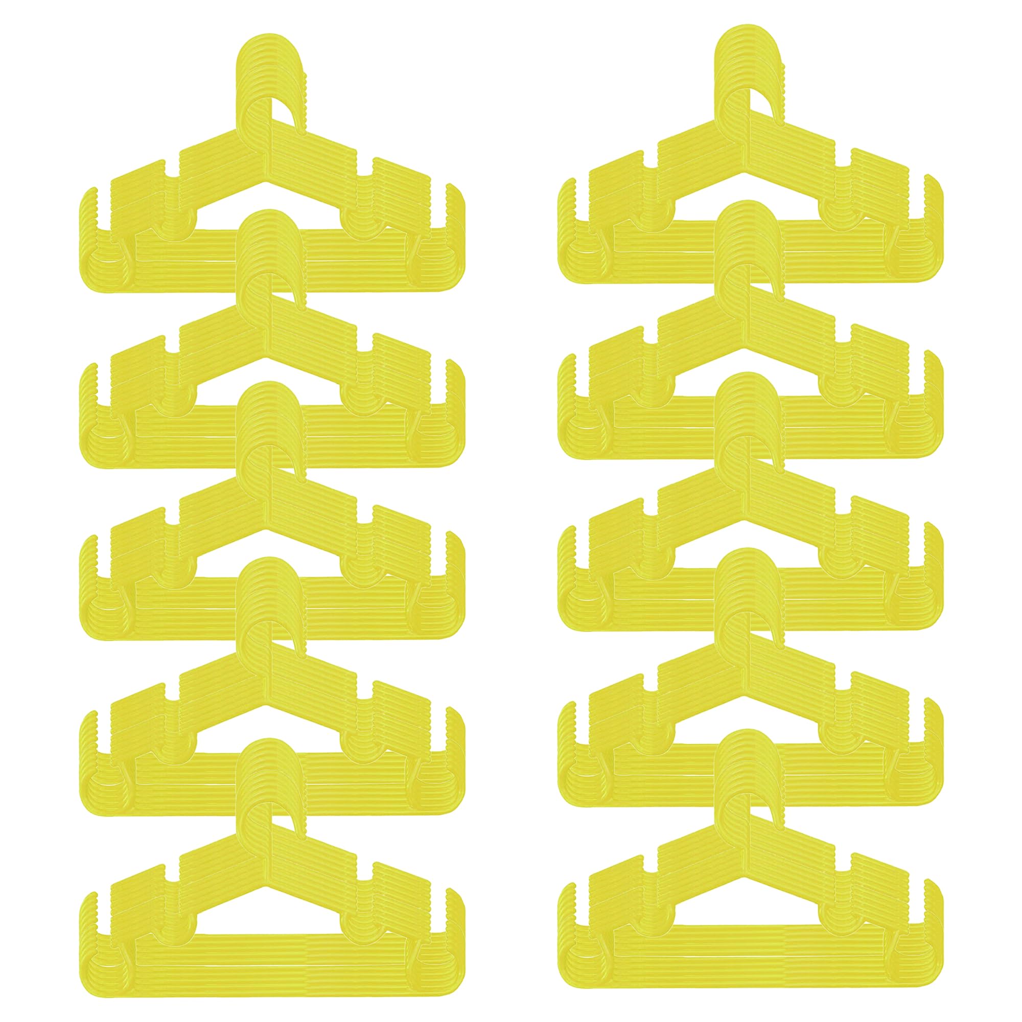 Heart Home Pack Of 100 Kids Hangers For Clothes | Small Hangers For Wardrobe | Baby Cloth Hanger | Mizano Plastic Hangers | Yell