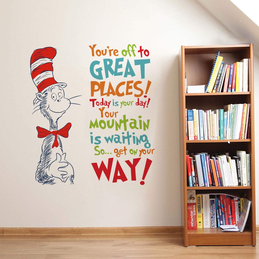 Runtoo Today Is Your Day Inspirational Quotes Wall Decals Educational Kids Wall Art Stickers Reading Room Baby Nursery Bedroom W