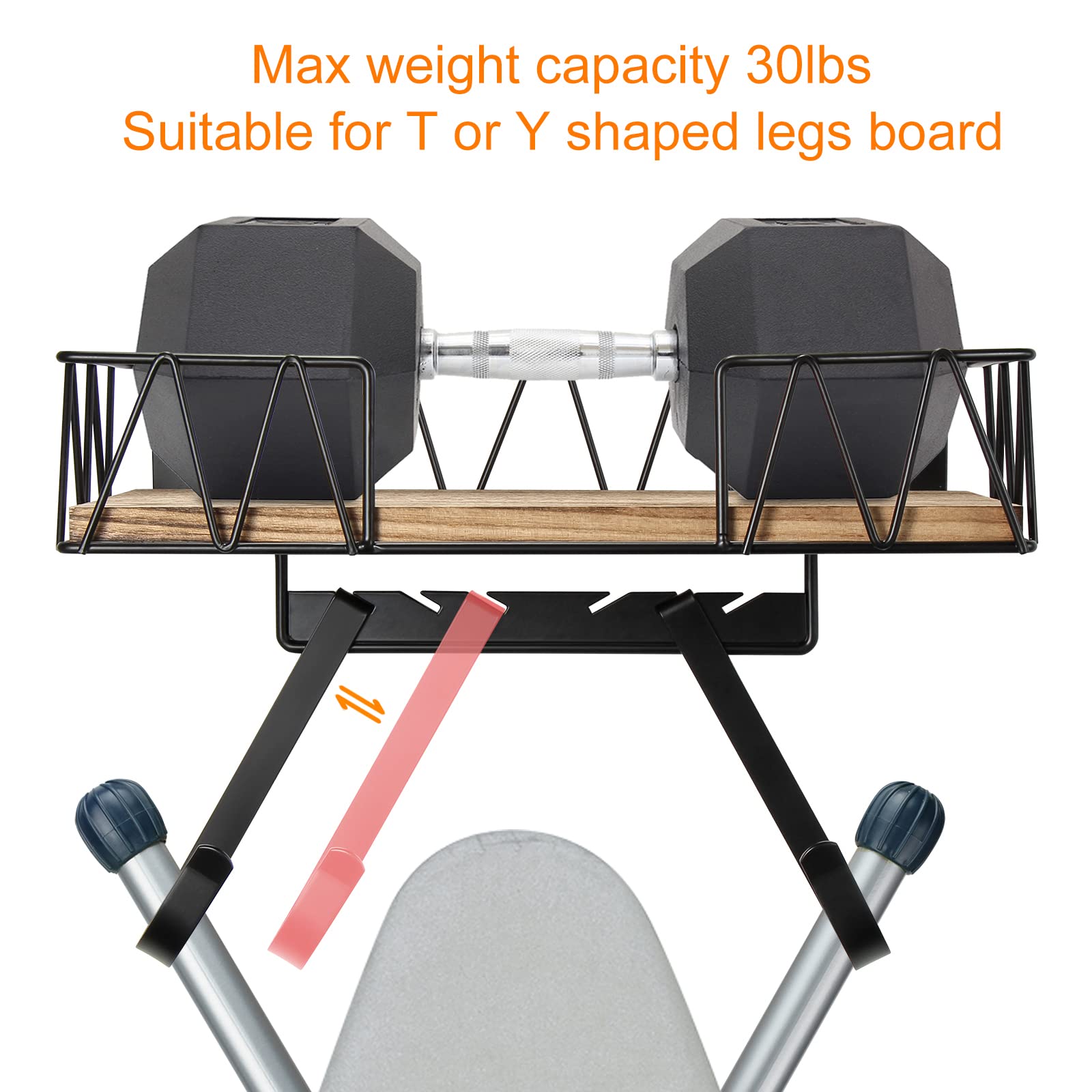 Tj.Moree Ironing Board Holder Wall Mount - Laundry Room Iron And Ironing Board Hanger Laundry Room Decor Organization And Storag