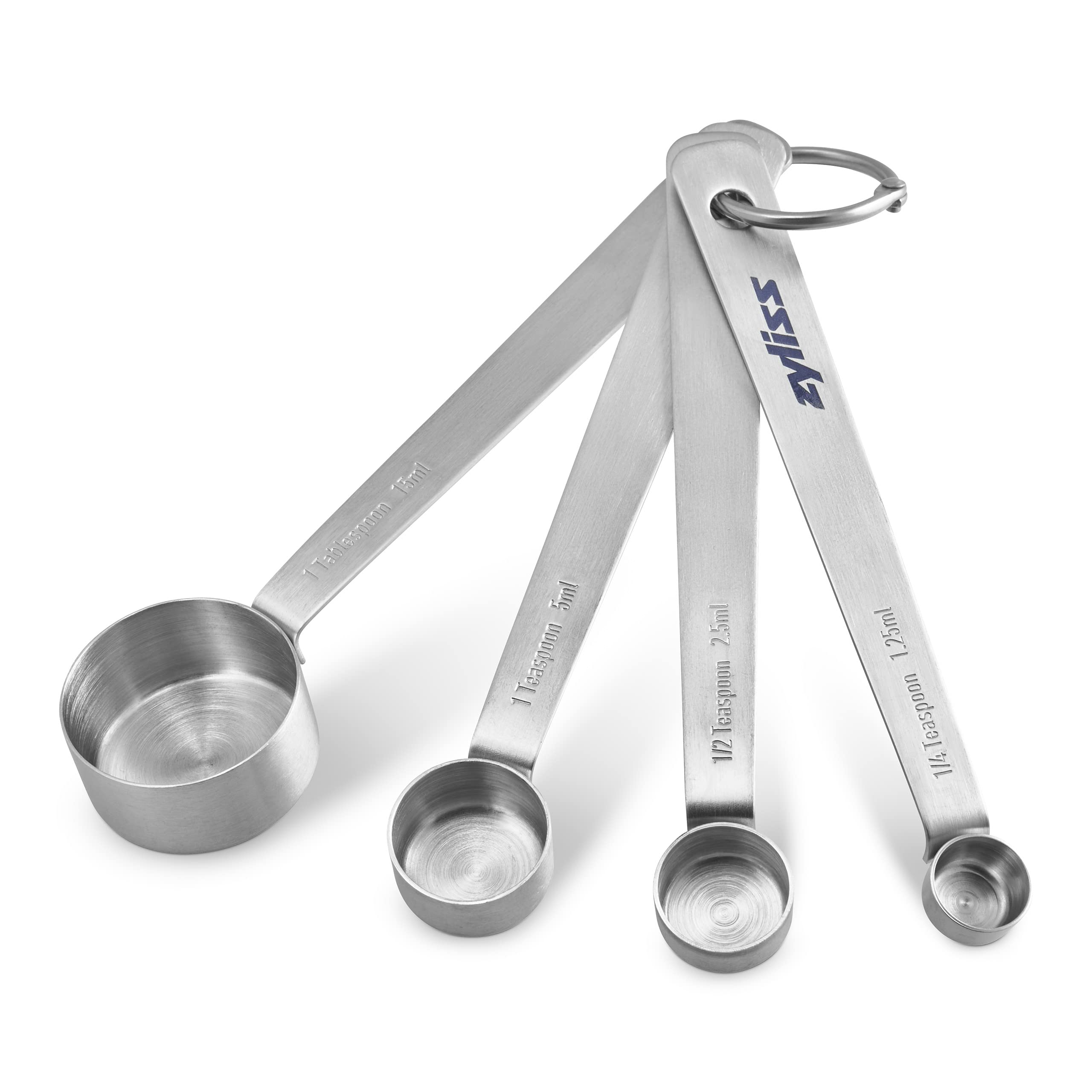 Zyliss Premium Stainless Steel Measuring Spoons - Stainless Steel Measuring Spoon Set - Dry Ingredient Nesting Measuring Spoons