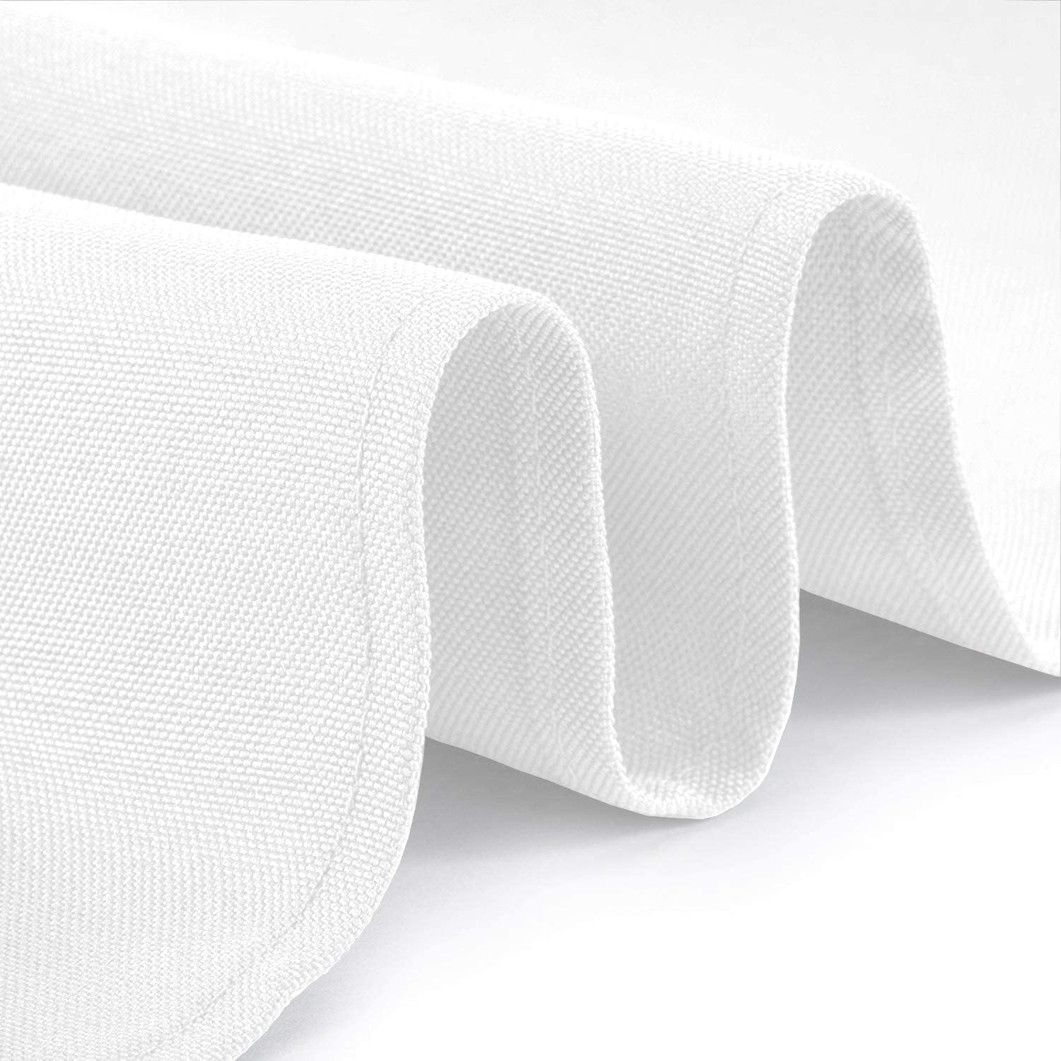 White Square Tablecloth 52X52 Inch, 200Gsm - Set Of 2 Extra Soft Square Tablecloths - Stain And Wrinkle-Resistant, Machine Washa