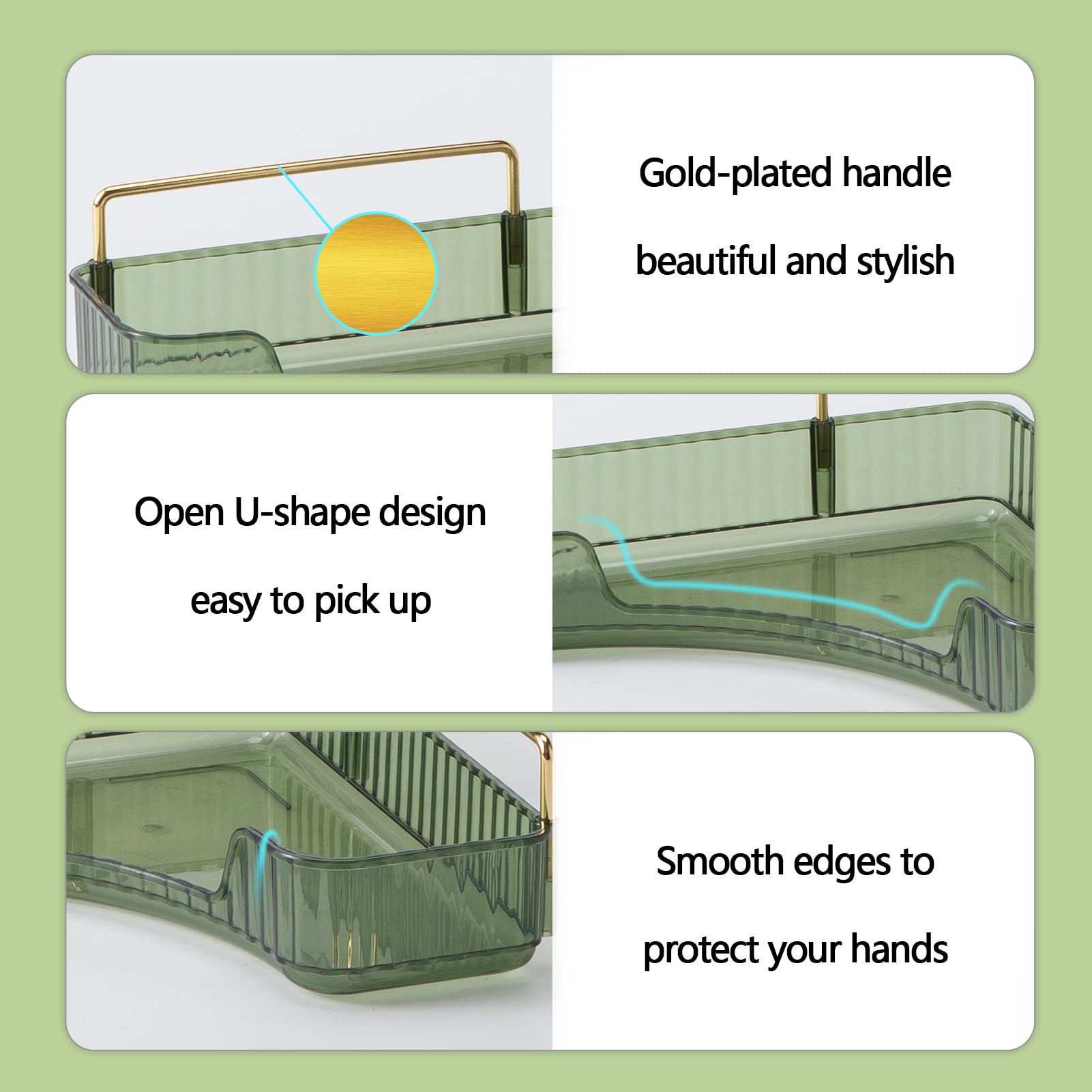 Shuang Qing 2-Tier Corner Bathroom Counter Organizer, Countertop Perfume Tray And Vanity Organizer, Makeup Cosmetic Storage, Cor