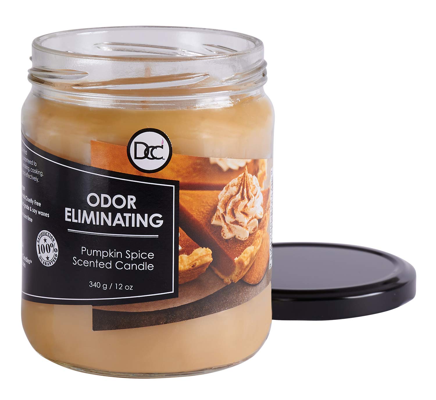 Pumpkin Spice Odor Eliminating Highly Fragranced Candle - Eliminates 95% of Pet, Smoke, Food, and Other Smells Quickly - Up to 8