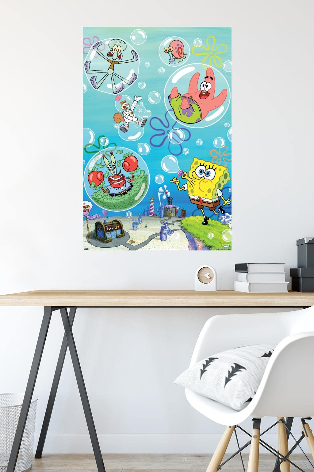 Trends International Nickelodeon Spongebob Squarepants - Bubbles Wall Poster, 22.375'' X 34'', Premium Unframed Version