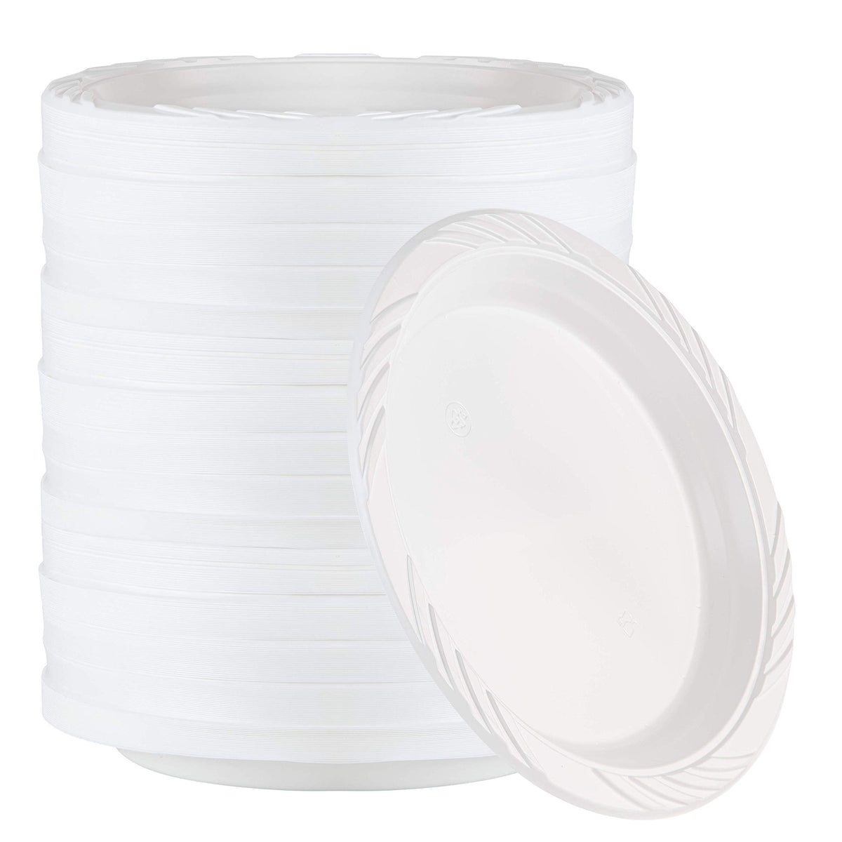 Plasticpro 400 Count Disposable 9 Inch White Plastic Dinner Plates Large