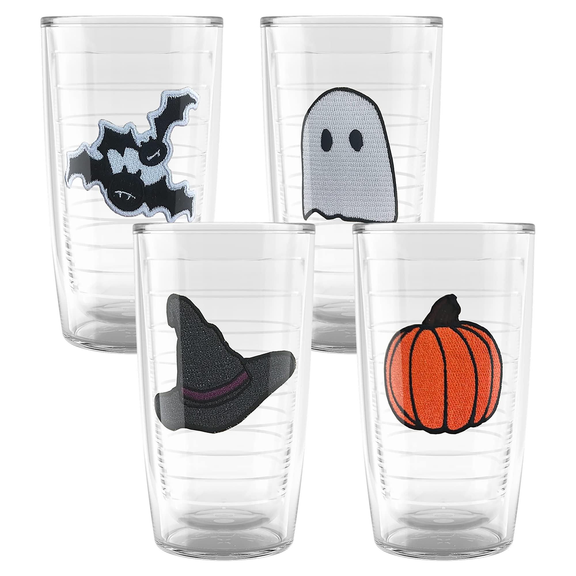 Tervis Made in USA Double Walled Halloween Screams and Dreams Insulated Tumbler Cup Keeps Drinks Cold & Hot, 16oz  4pk, Assorte