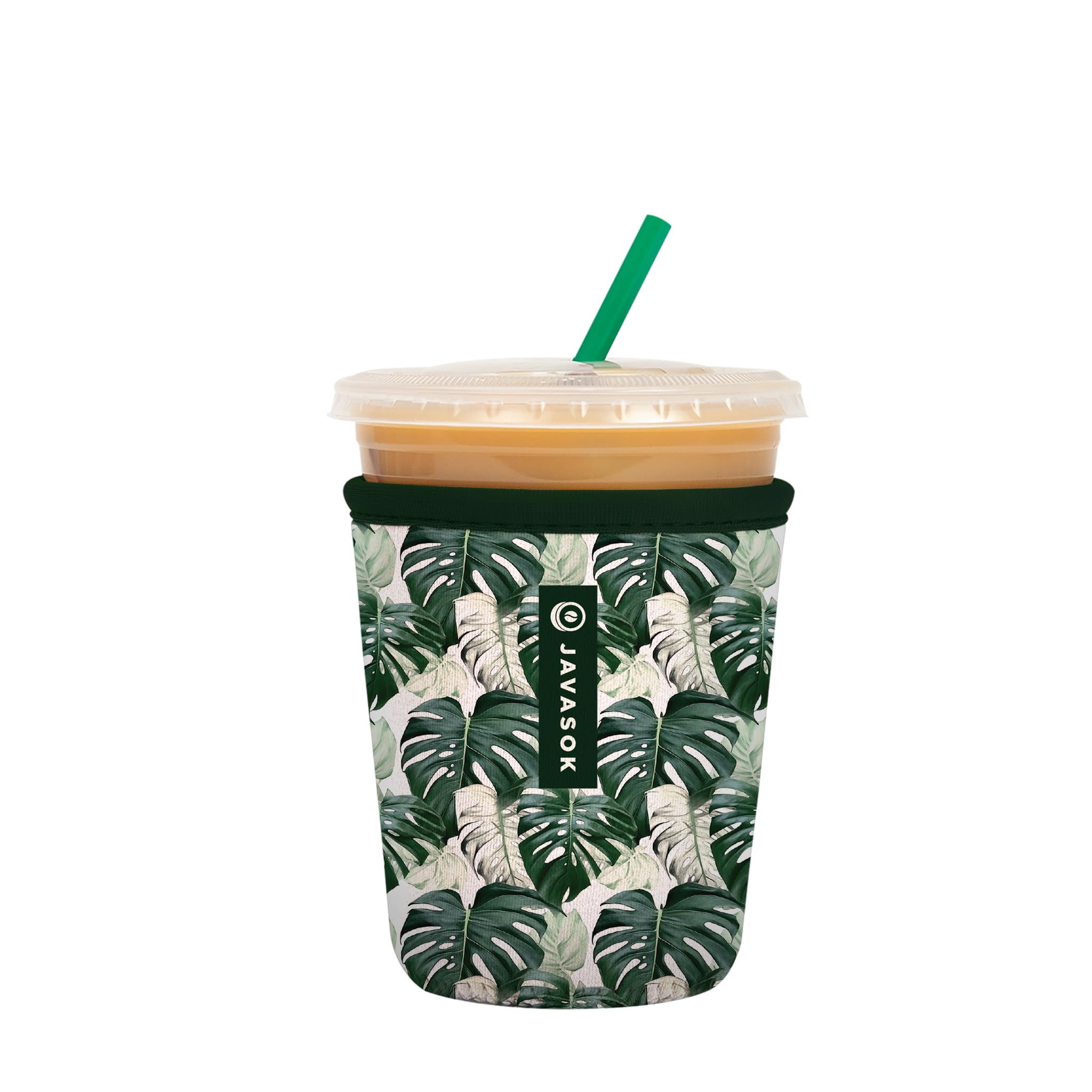 Sok It JavaSok Iced Coffee & Cold Soda Insulated Neoprene Cup Sleeve (Island Escape, Medium: 22-28oz)