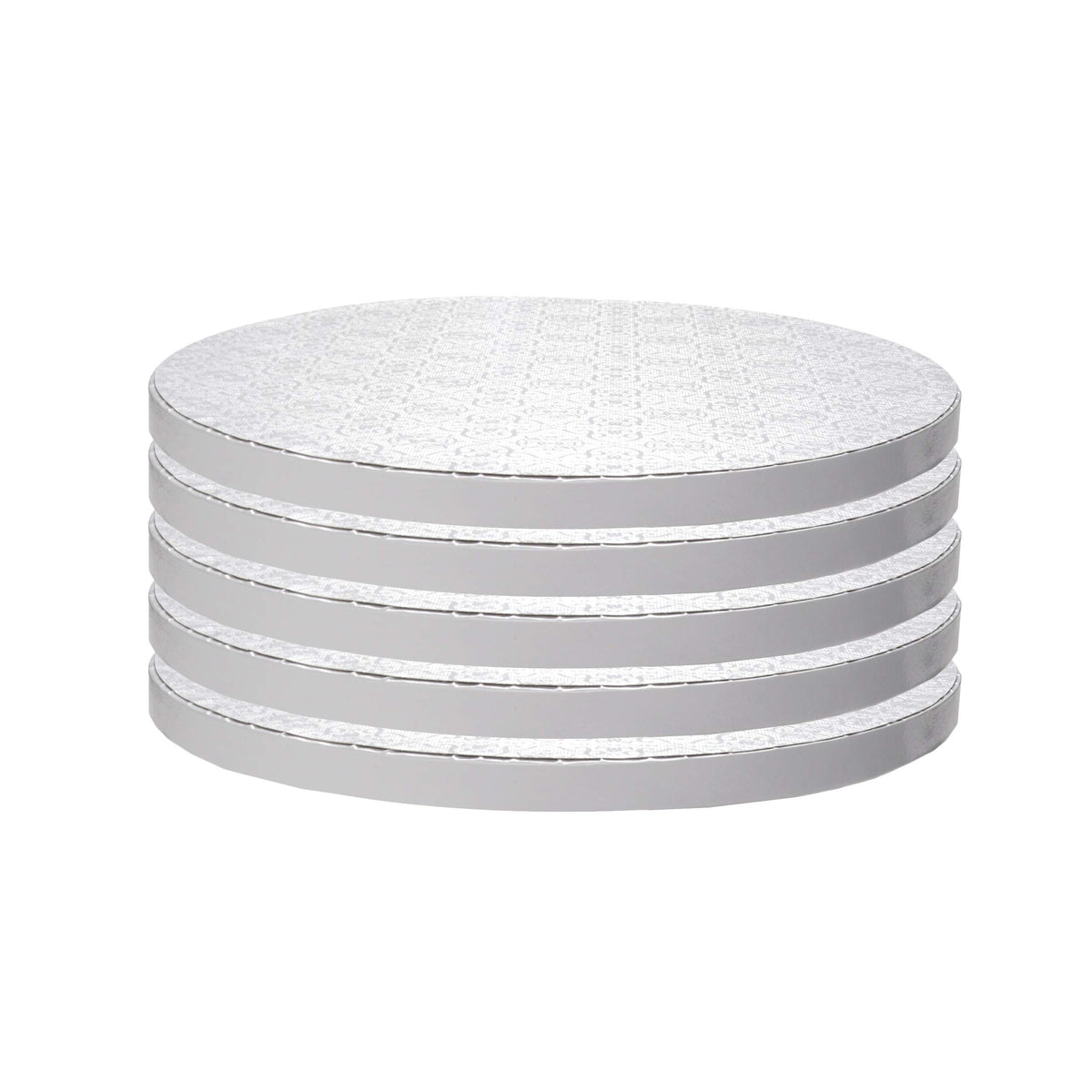 Ocreme Cake Board, White Round Cake Circles With Gorgeous Design, Sturdy & Durable 1/2    Thick Cake Drums, Round Cake Boards Wi