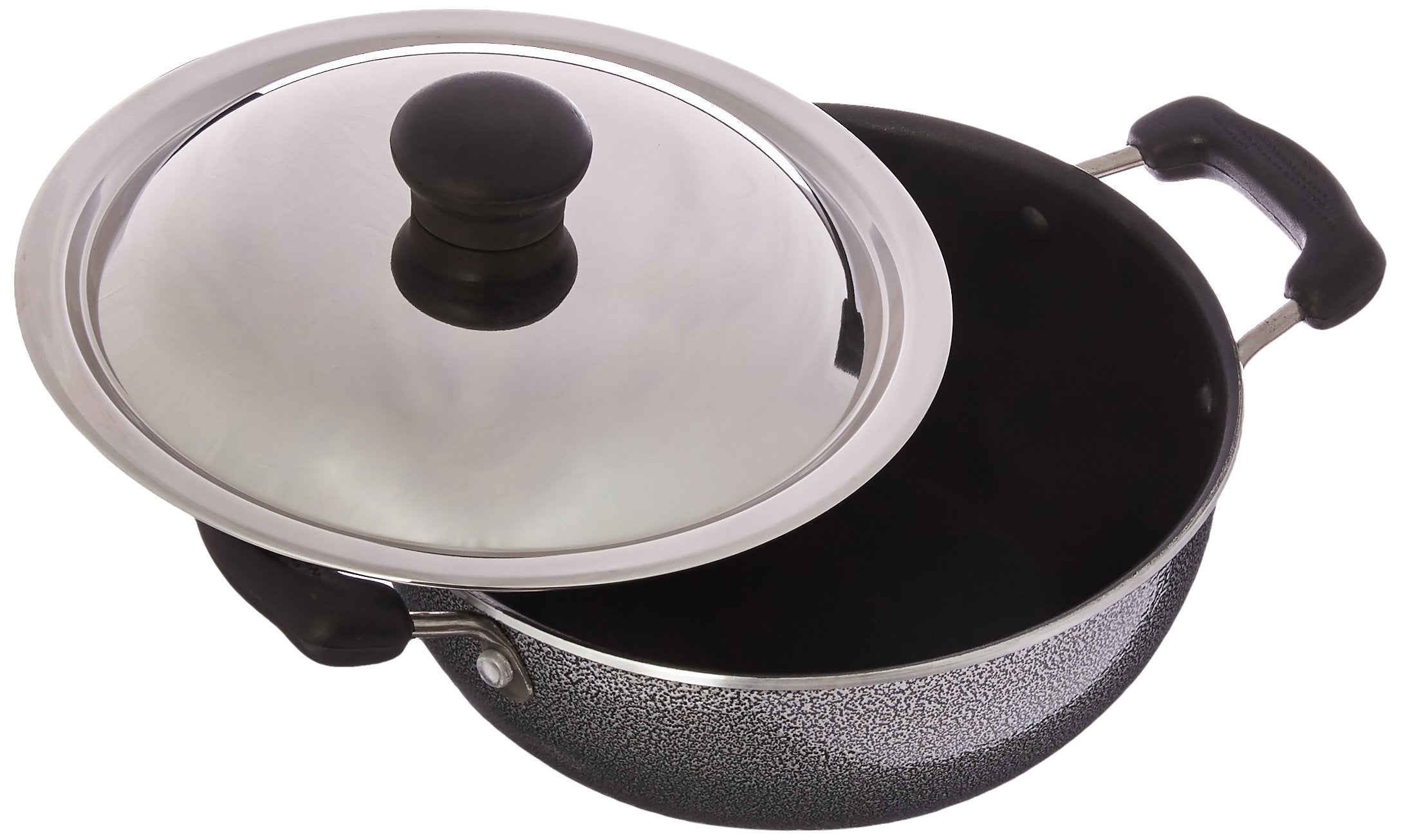 Prestige Manttra Omega Select Plus 200 Deep Fry Pan, Kadai, Indian Kadhai, Small, Black