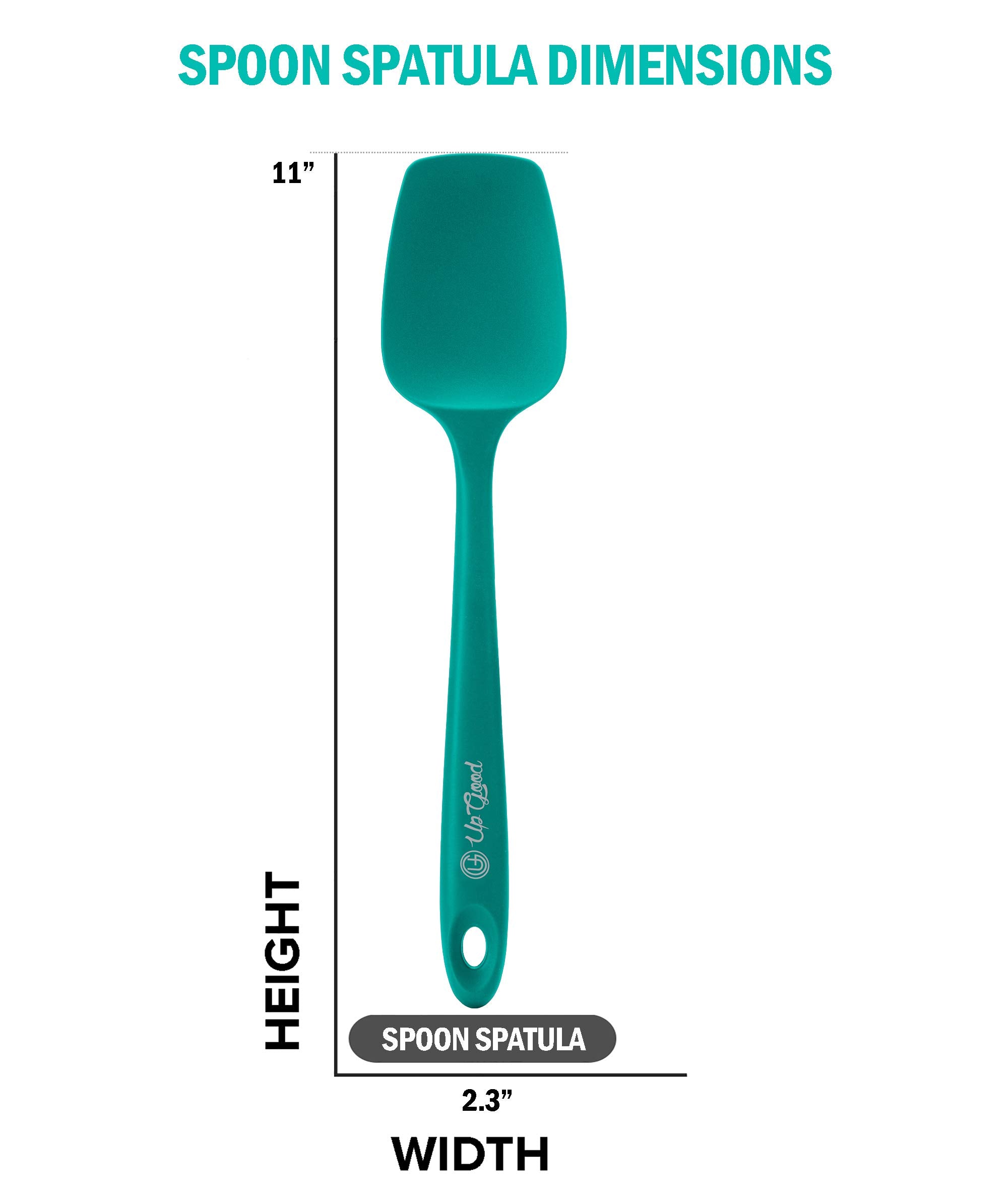 Silicone Spoon Spatula - 600F Heat-Resistant Non-Stick Rubber Spoonula | Use As Silicone Kitchen Scraper Utensil - Baking And Co