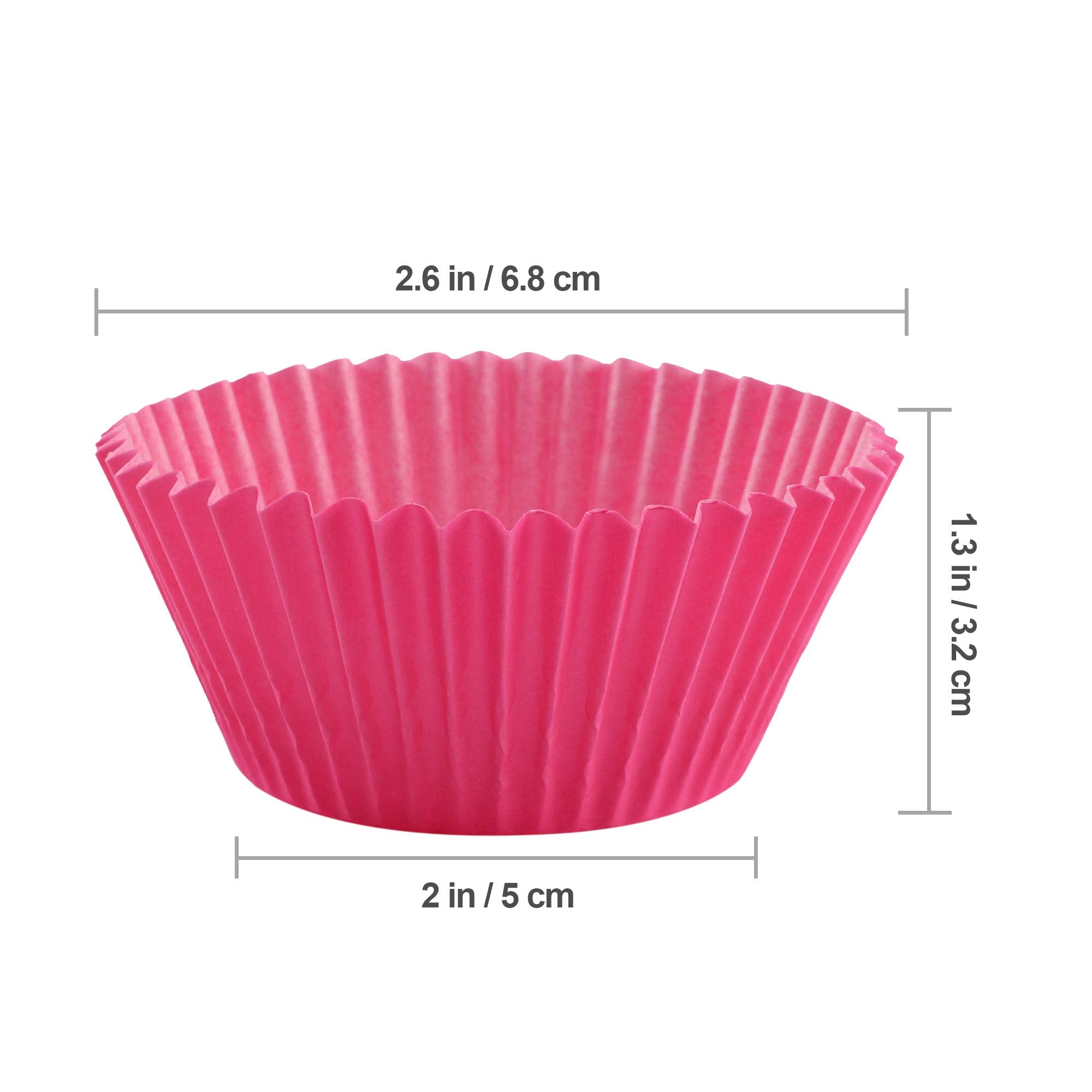 Trusber Baking Cups, 100 Pieces Paper Cupcake Liners Wrappers Nonstick Muffin Molds Baking Cup Holders For Wedding, Birthday, Ba