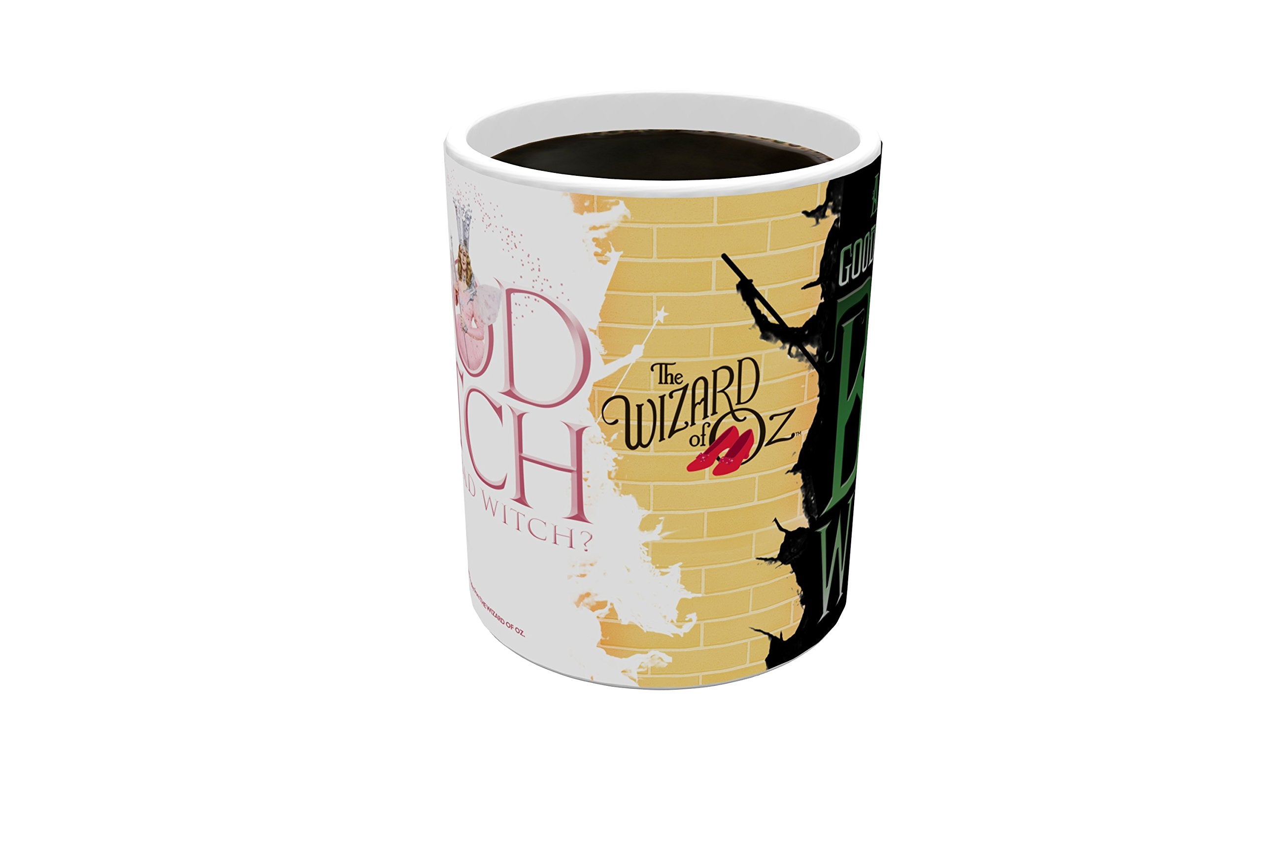 Morphing Mugs Wizard of Oz (Good Witch Bad Witch) Ceramic Mug  Black 11 fl oz