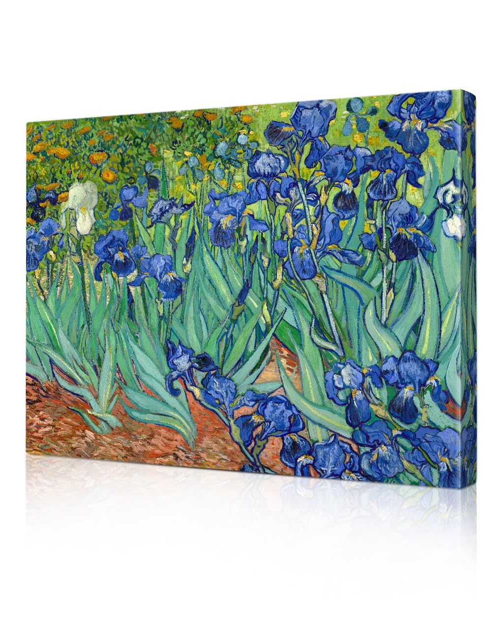 Decorarts - Irises In The Garden, Vincent Van Gogh Reproductions. Oversize Giclee Canvas Print Wall Art For Home Wall Decor. 40X