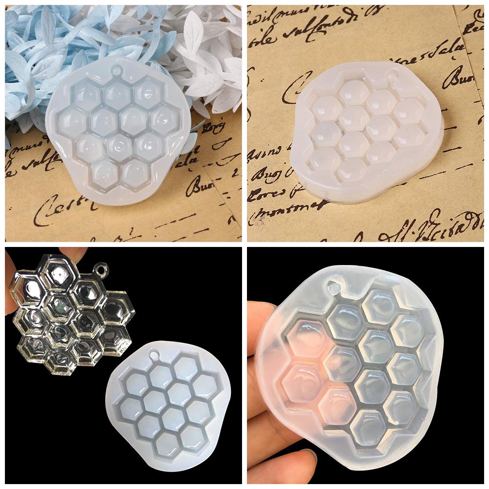 2Pcs Honeycomb Fondant Molds Bee Hive Silicone Mold For Cake Cupcake Decorating Chocolate Candy Mold Baking Kitchen Accessories