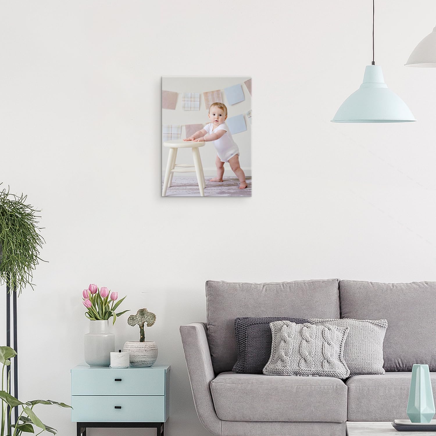Custom Framed Canvas Prints With Your Photos - Personalized Picture Photo Prints On Canvas Wall Art For Home Decor, Bedroom, Liv