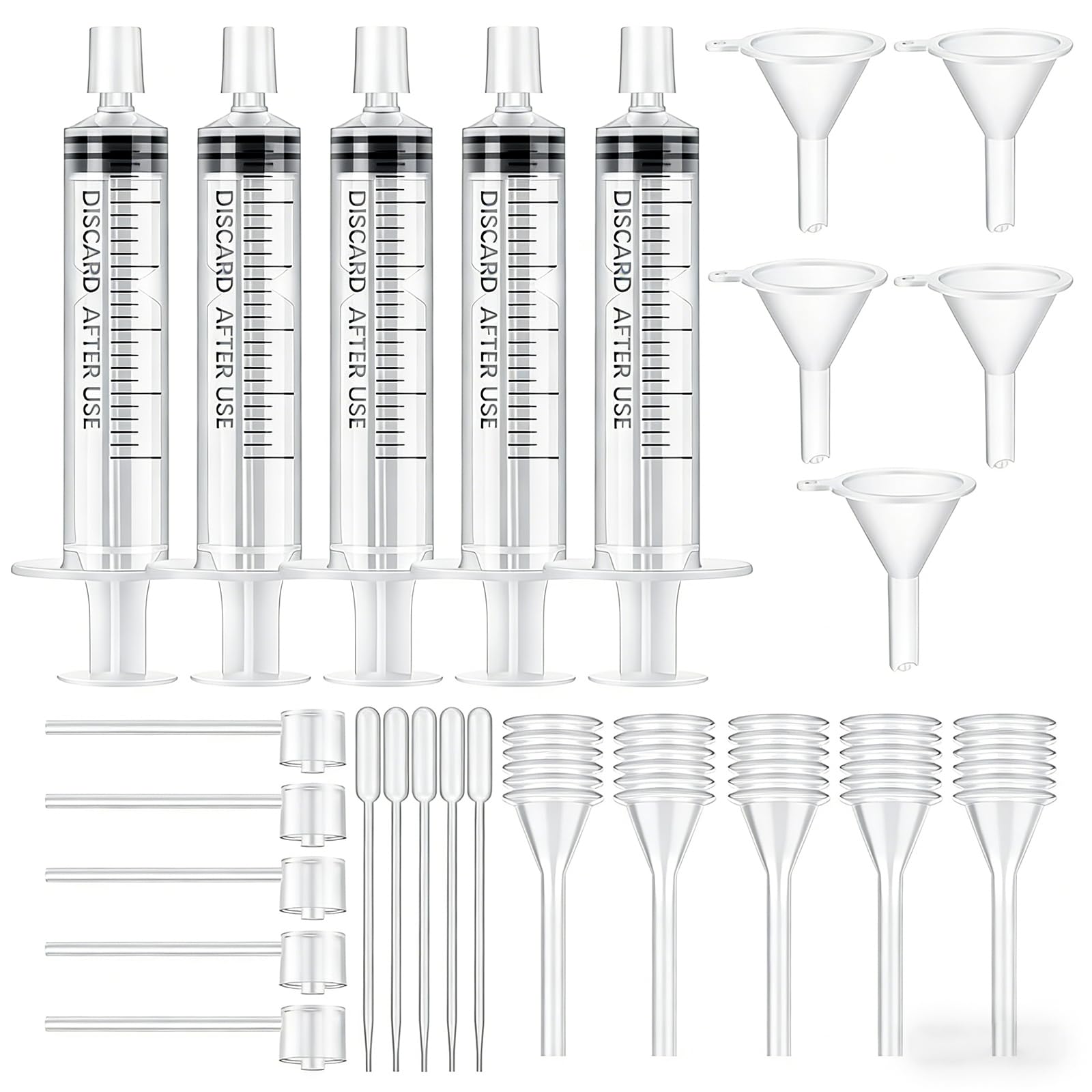 25 Pcs Perfume Refill Pump Tools Perfume Dispenser Transfer Kit Include Funnels, Dispenser Pumps, Syringes, Droppers and Squeeze