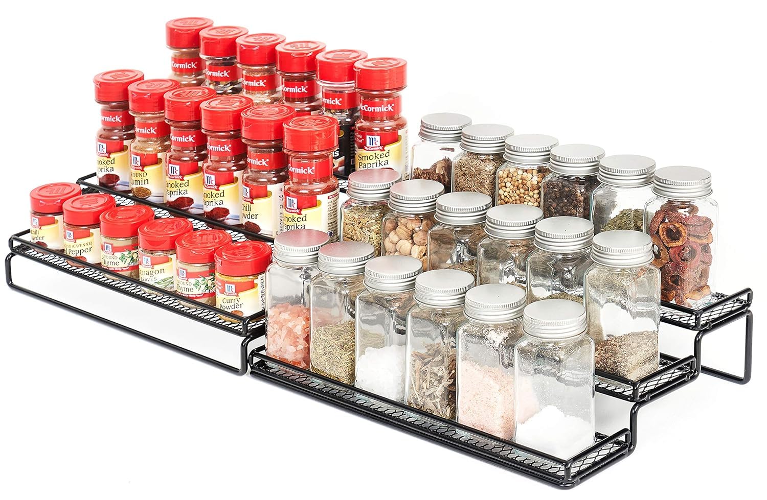 Arhat Organizers Expandable Spice Rack For Kitchen | Length Adjusatble Spice Organizer | Step Rack Organizer For Kitchen Storage