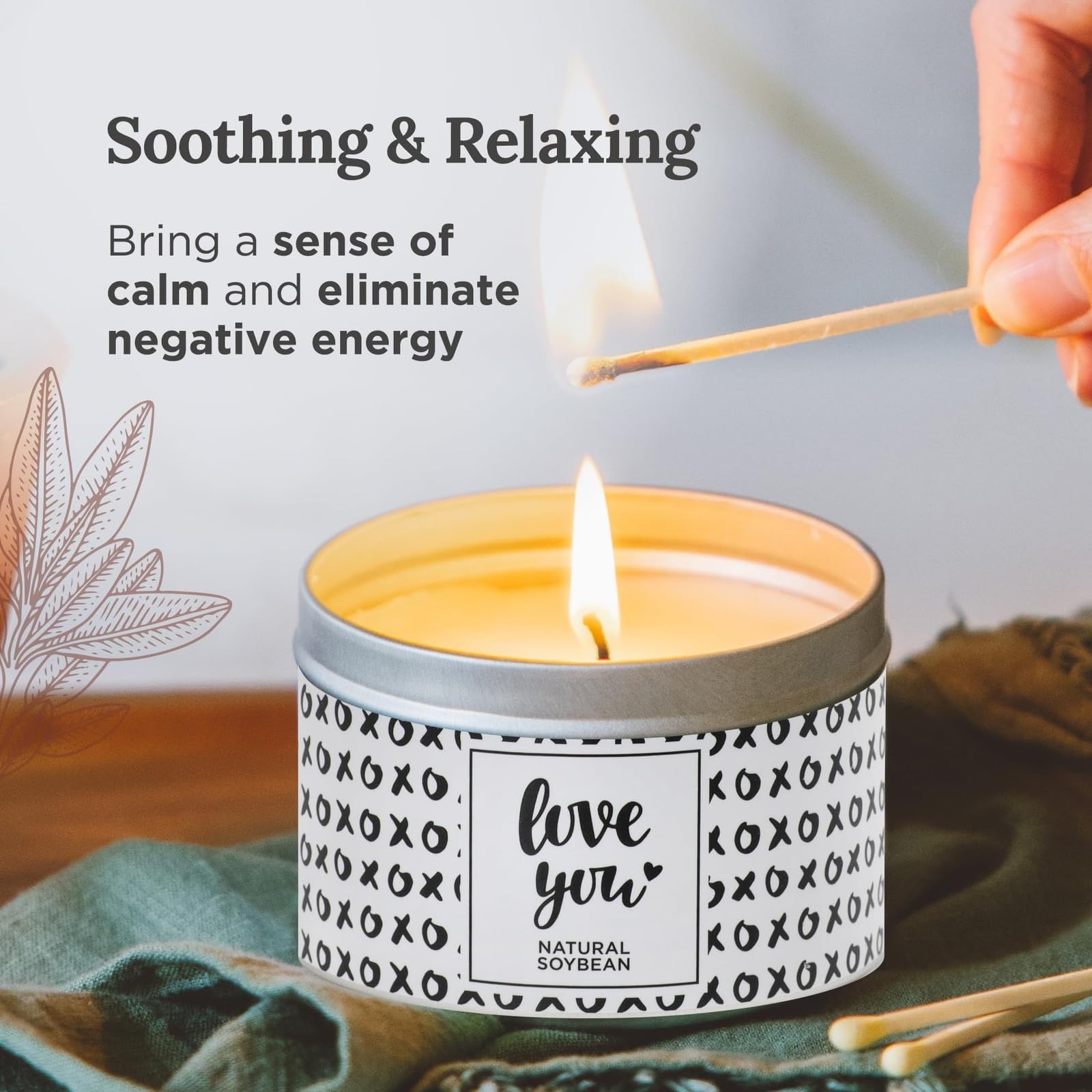 Magnificent 101 Long Lasting Love You Aromatherapy Candle  6 Oz - 35 Hour Burn  All Natural Soy Wax Candle with Vanilla, Lavende