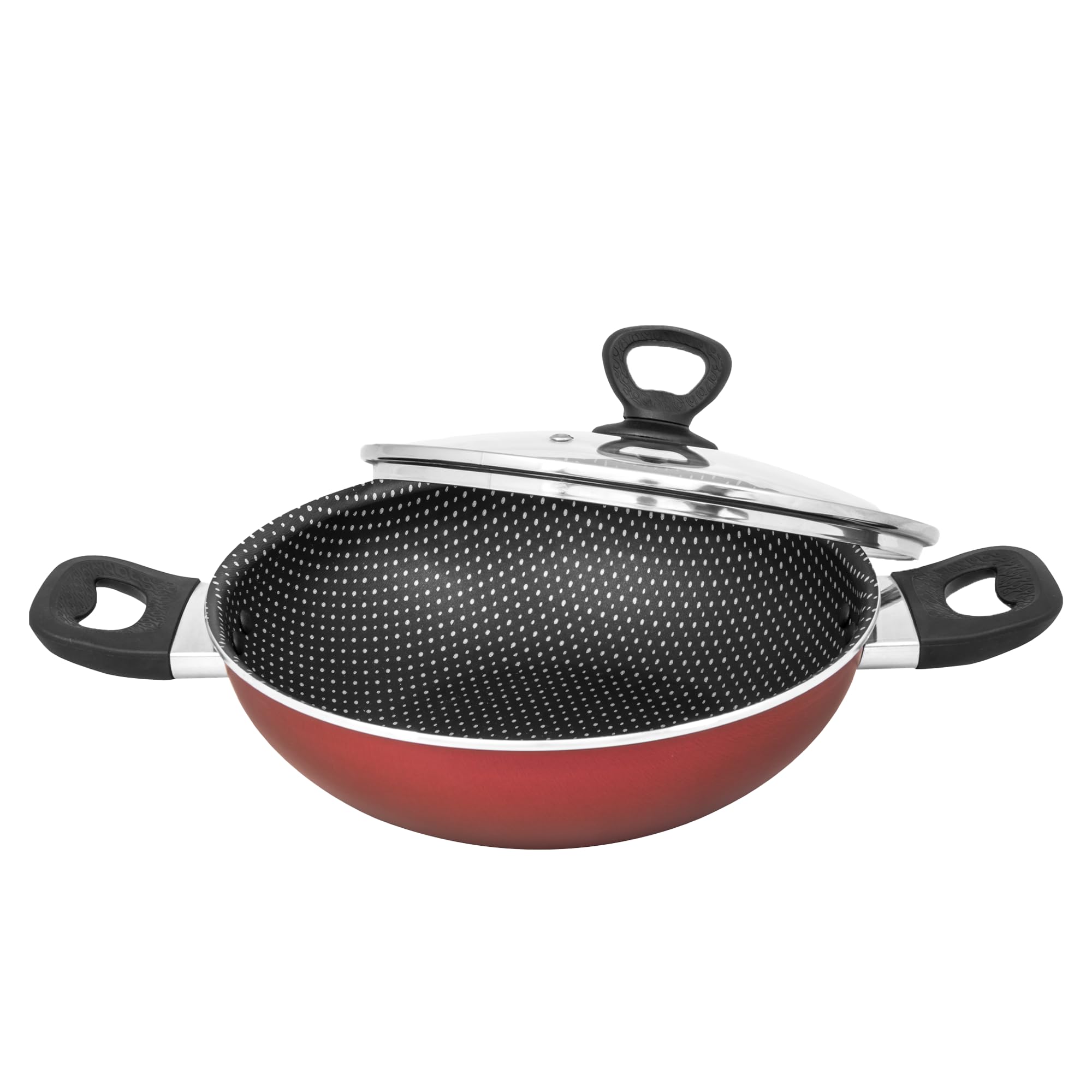 Tefal Simply Chef 20 Cm Kadhai With Glass Lid| Titanium Non-Stick Coating | Thermo Signal Technology | All Hob Compatible | Even