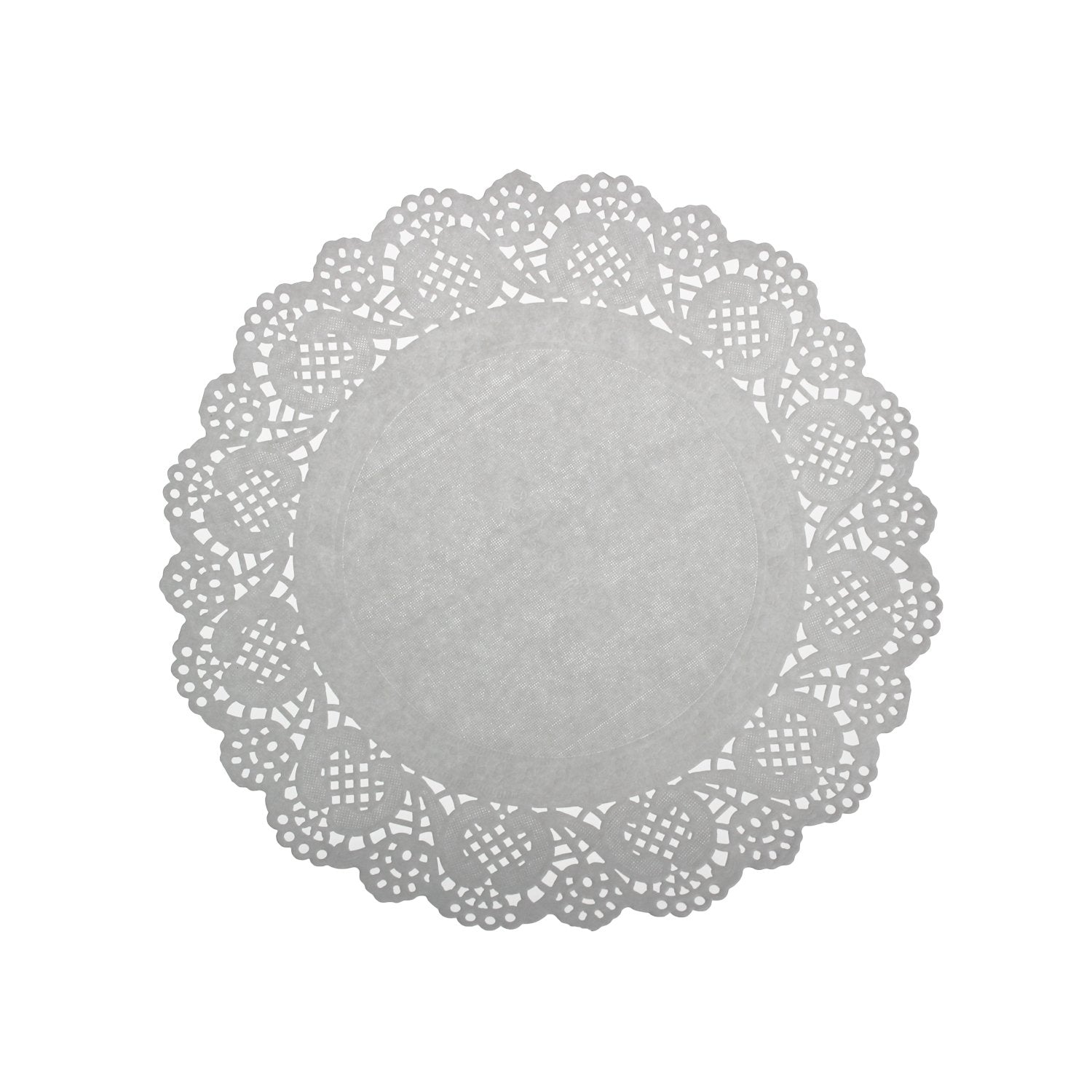 Ljy 120 Pieces White Lace Round Paper Doilies Cake Packaging Pads Wedding Tableware Decoration (9.5 Inch)