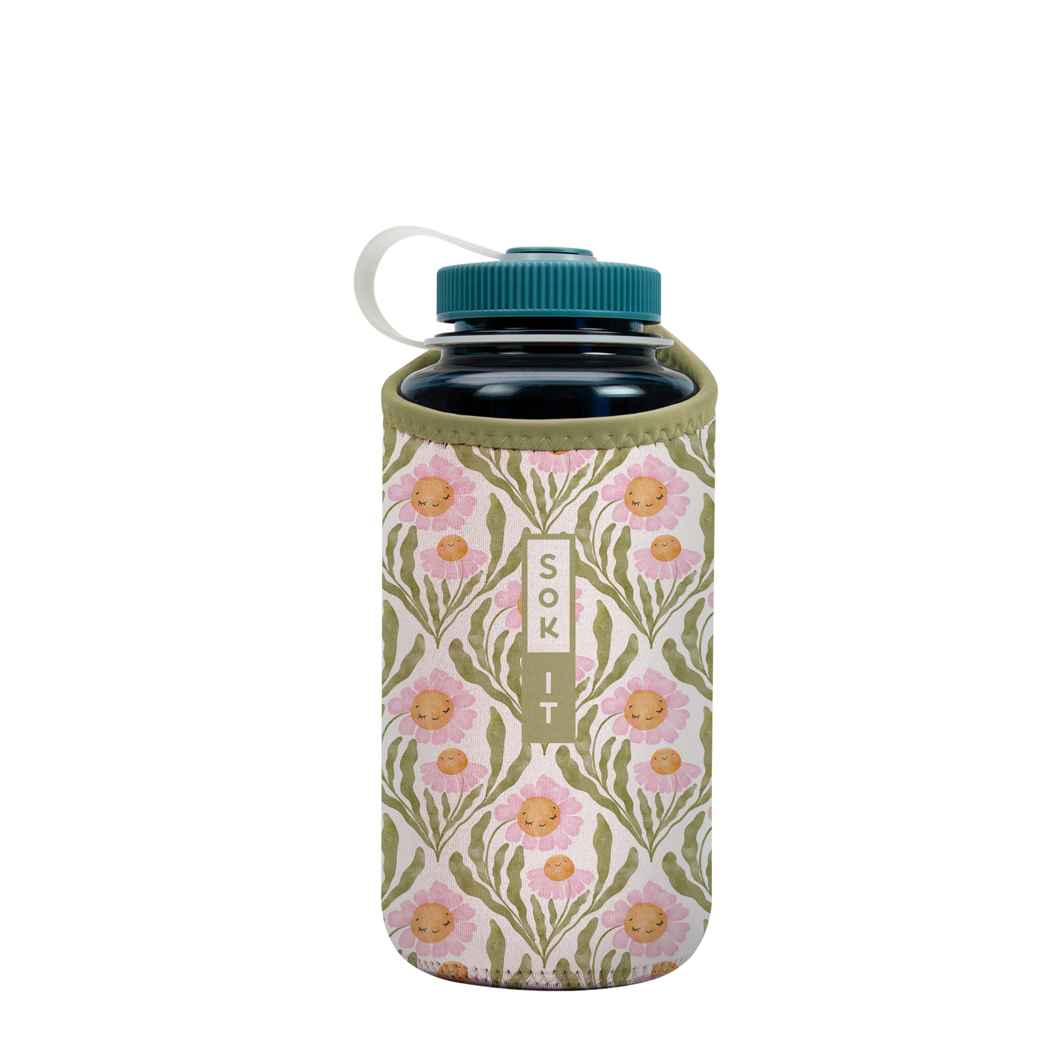 Sok It BotlSok Water Bottle Sleeve Insulated Neoprene Cover (Little Sprout, Fits 32oz Nalgene)