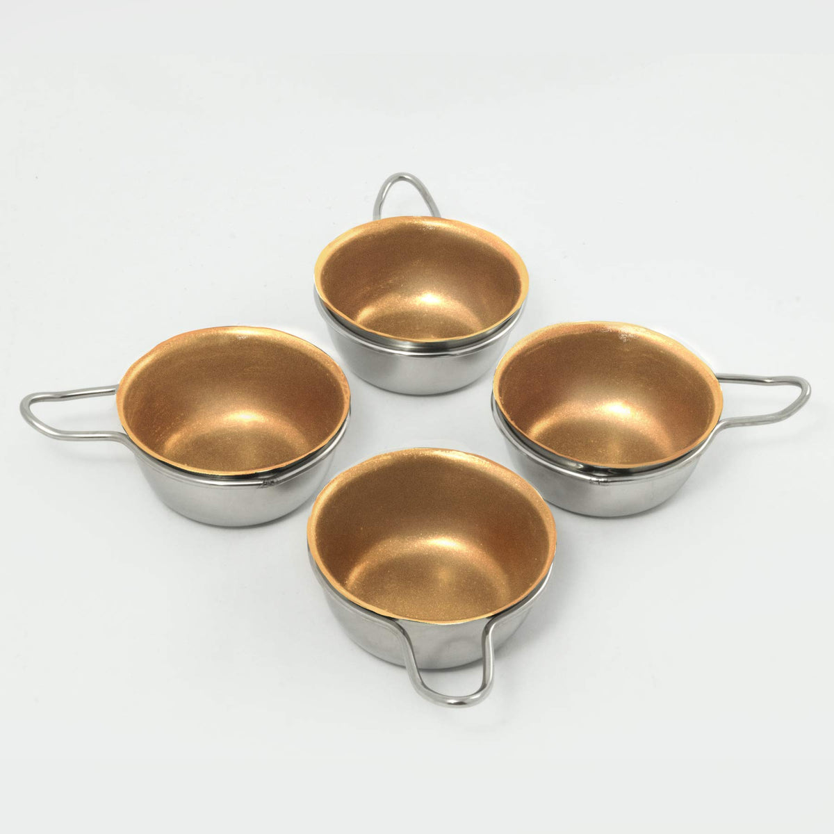 Excelsteel Fits All 2.5'' Size, Perfectly Poached Brunch Nonstick Egg Poacher Replacement, 4 Cups, Gold
