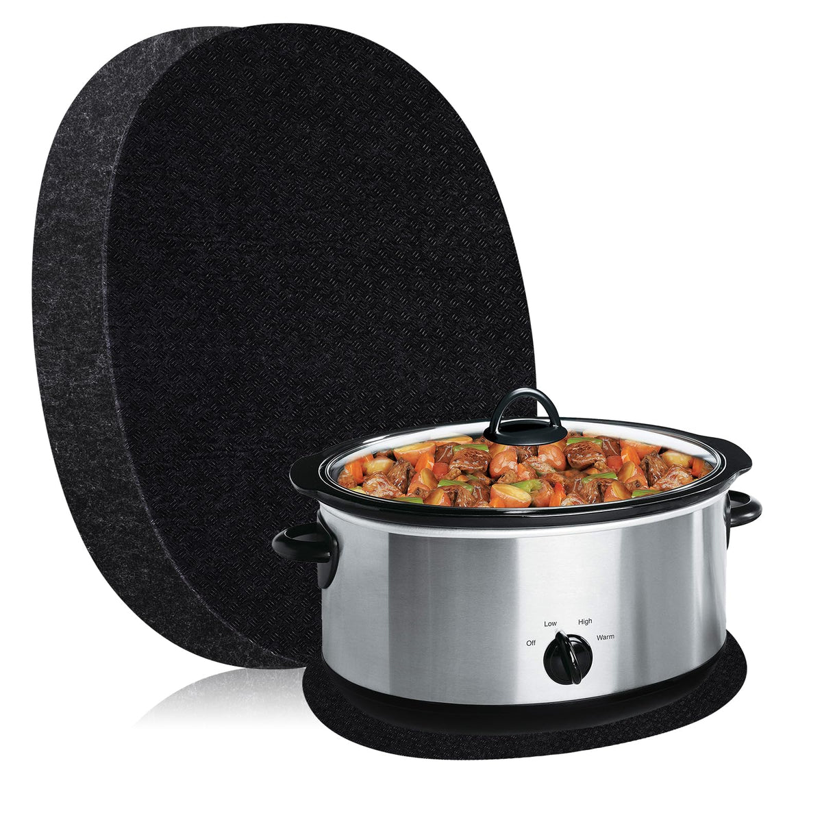 Siudangka Heat Resistant Mat For Crockpot Slow Cooker With Appliance Slider Function, 2 Pack Countertop Protector For Crock Pot