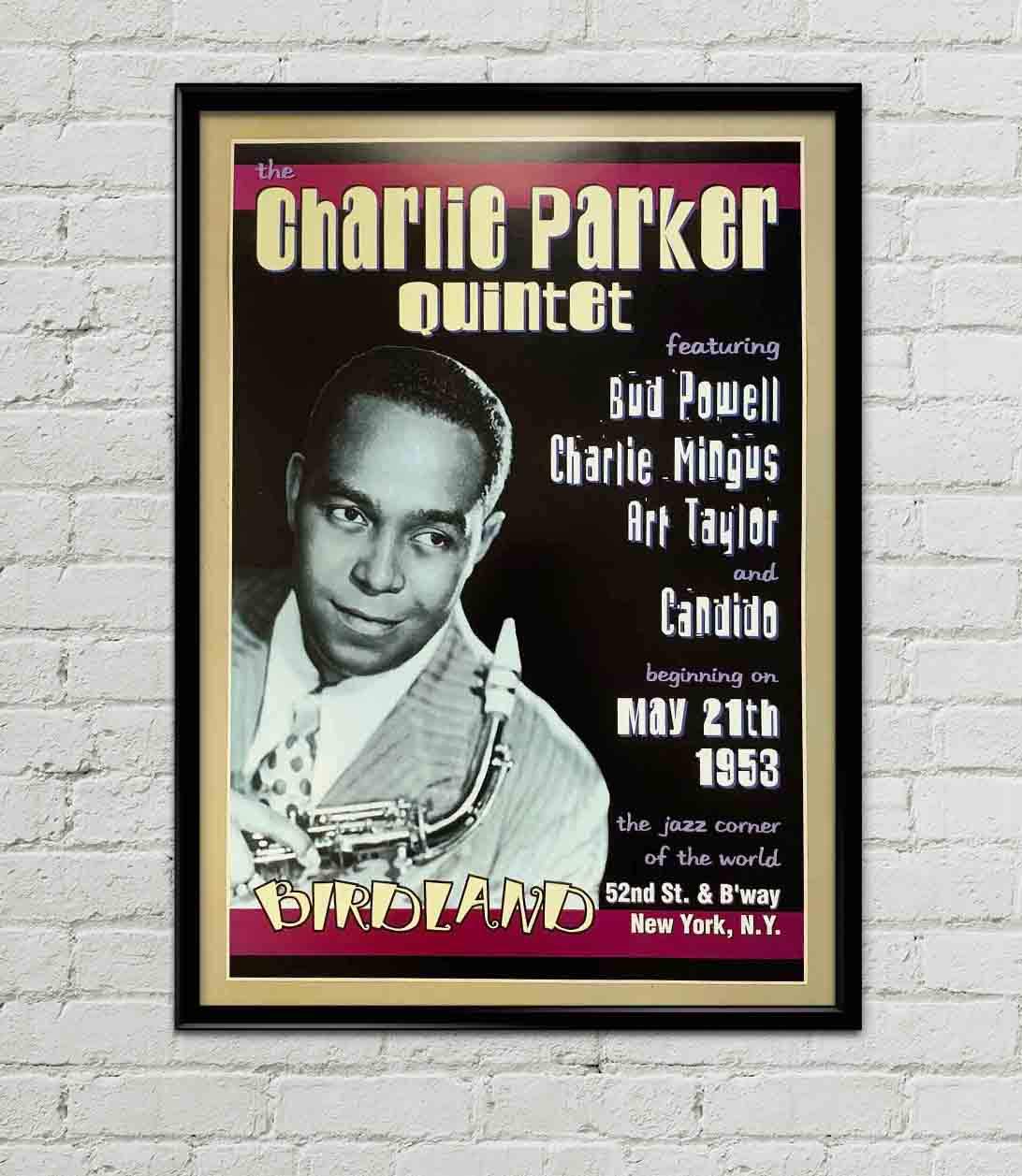 Charlie Parker Vintage Jazz Concert Poster 18''X24'' Print Wall Decor Music African American