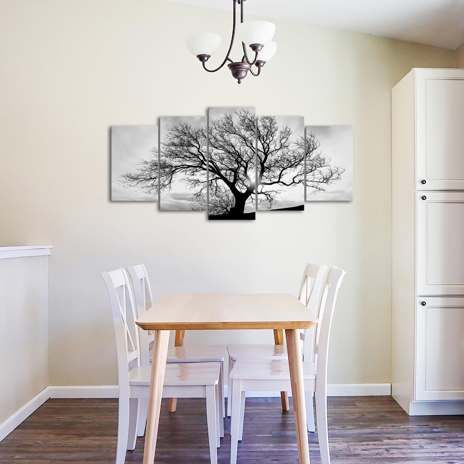Levvarts Black And White Tree Canvas Wall Art Great Sunset Shot Pictures Print On Canvas Nature Winter Landscape Painting Modern
