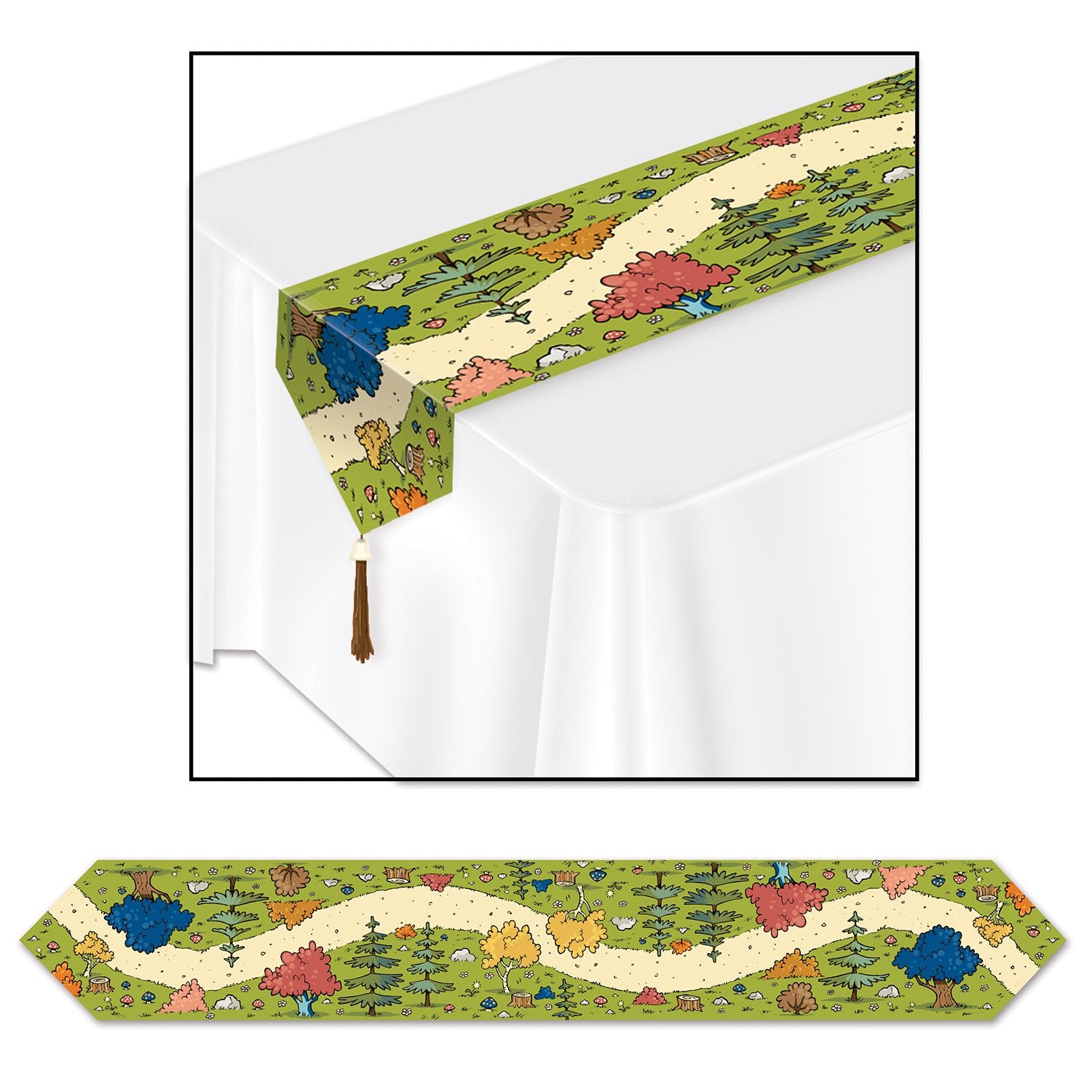 Beistle Printed Woodland Friends Table Runner