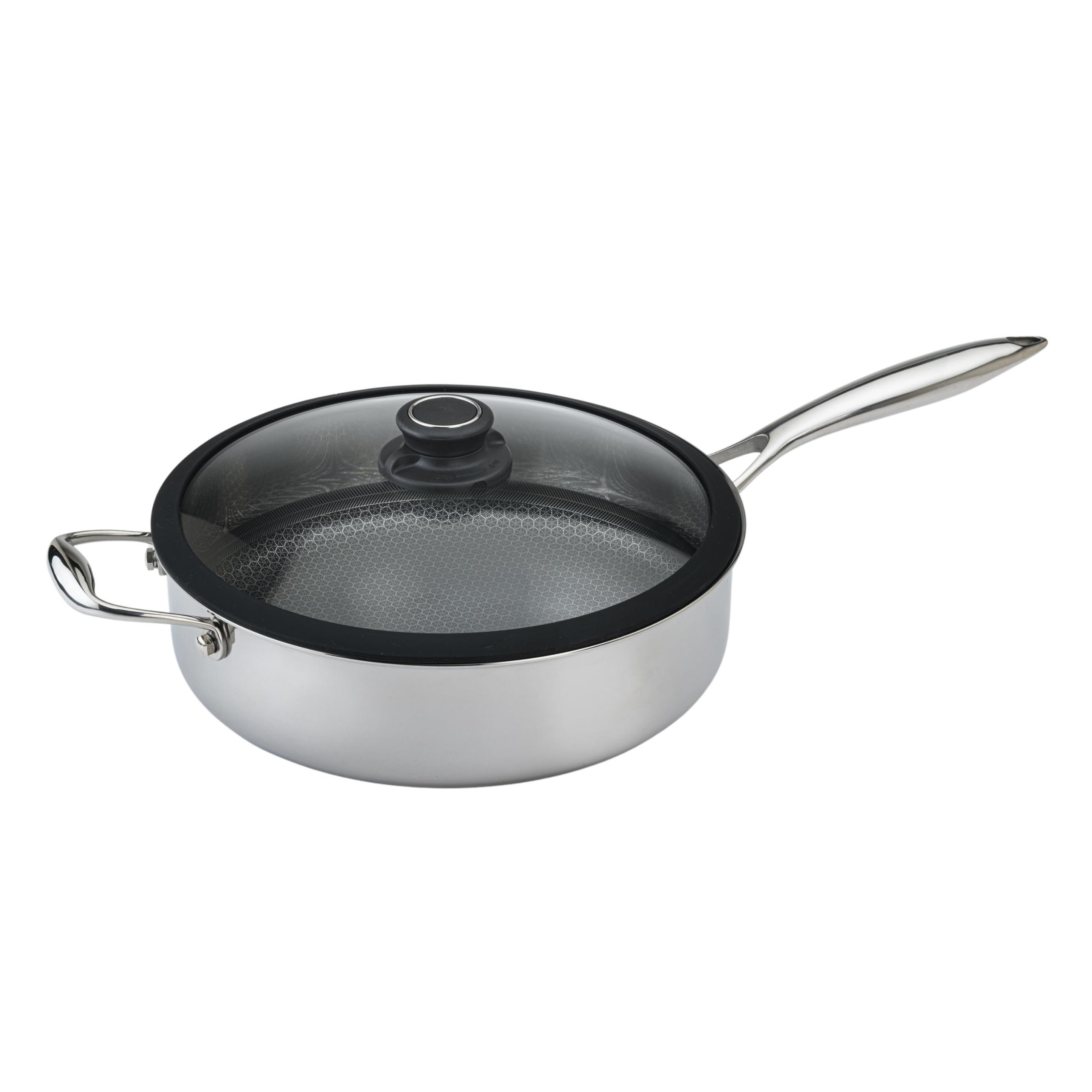 Frieling Black Cube Quick Release Cookware Saut   Pan With Lid - 11-Inch/4.5 Quart - Nonstick Frying Pan - Induction Cookware - 