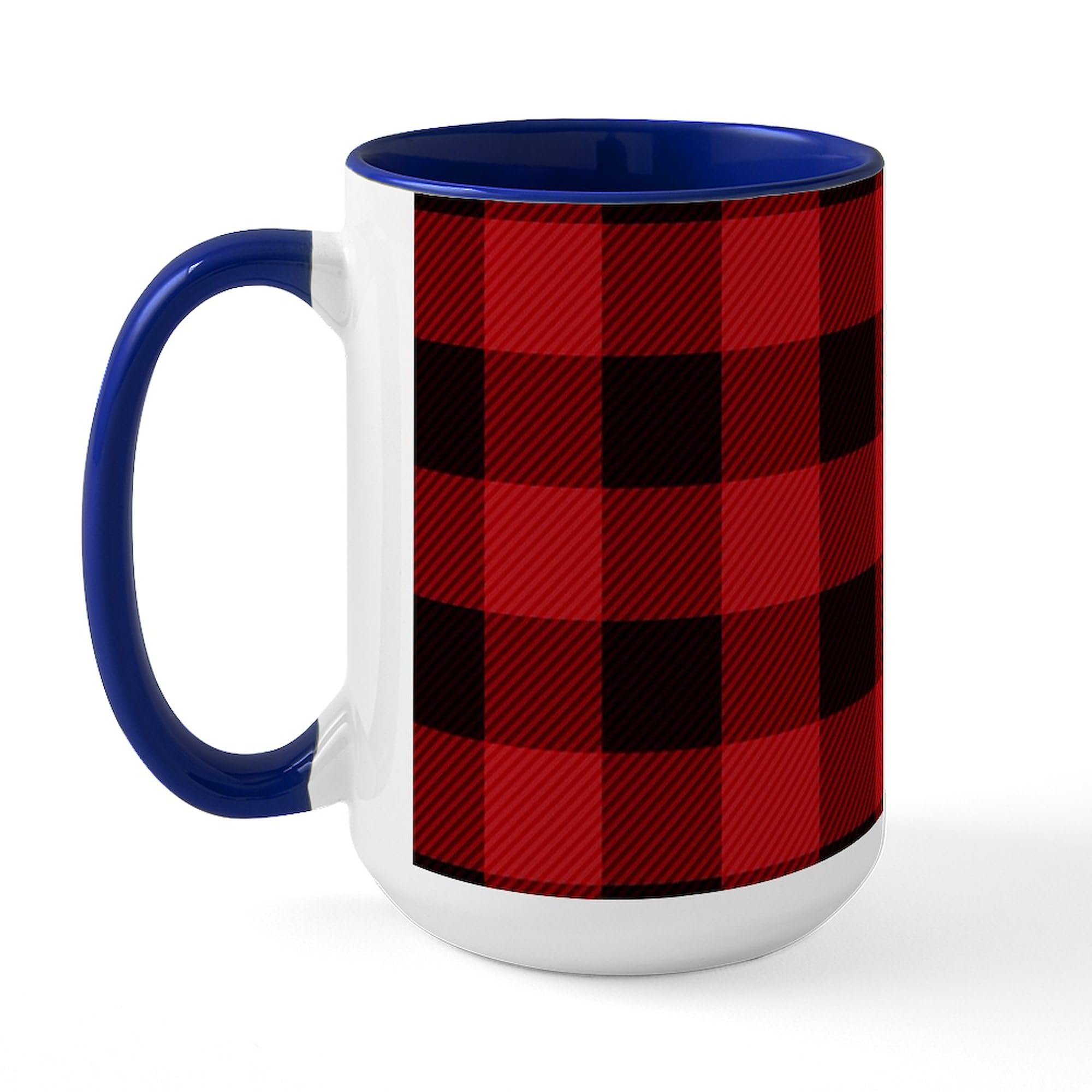 CafePress Cottage Buffalo Plaid Lumberjack Mugs 15 oz (444 ml) Ceramic Coffee Mug