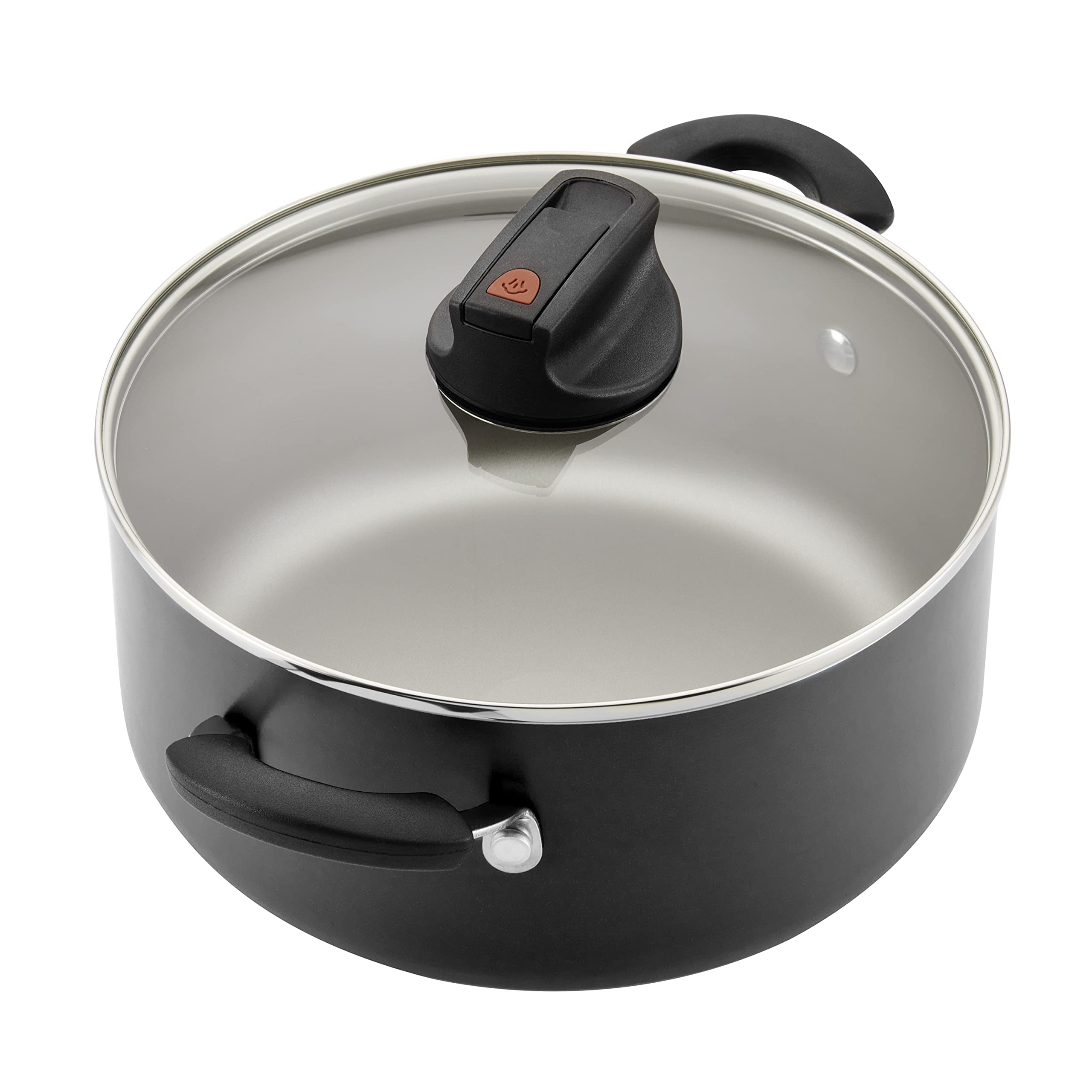 Farberware Smart Control Nonstick Cookware Pots and Pans Set, 14 Piece, Black