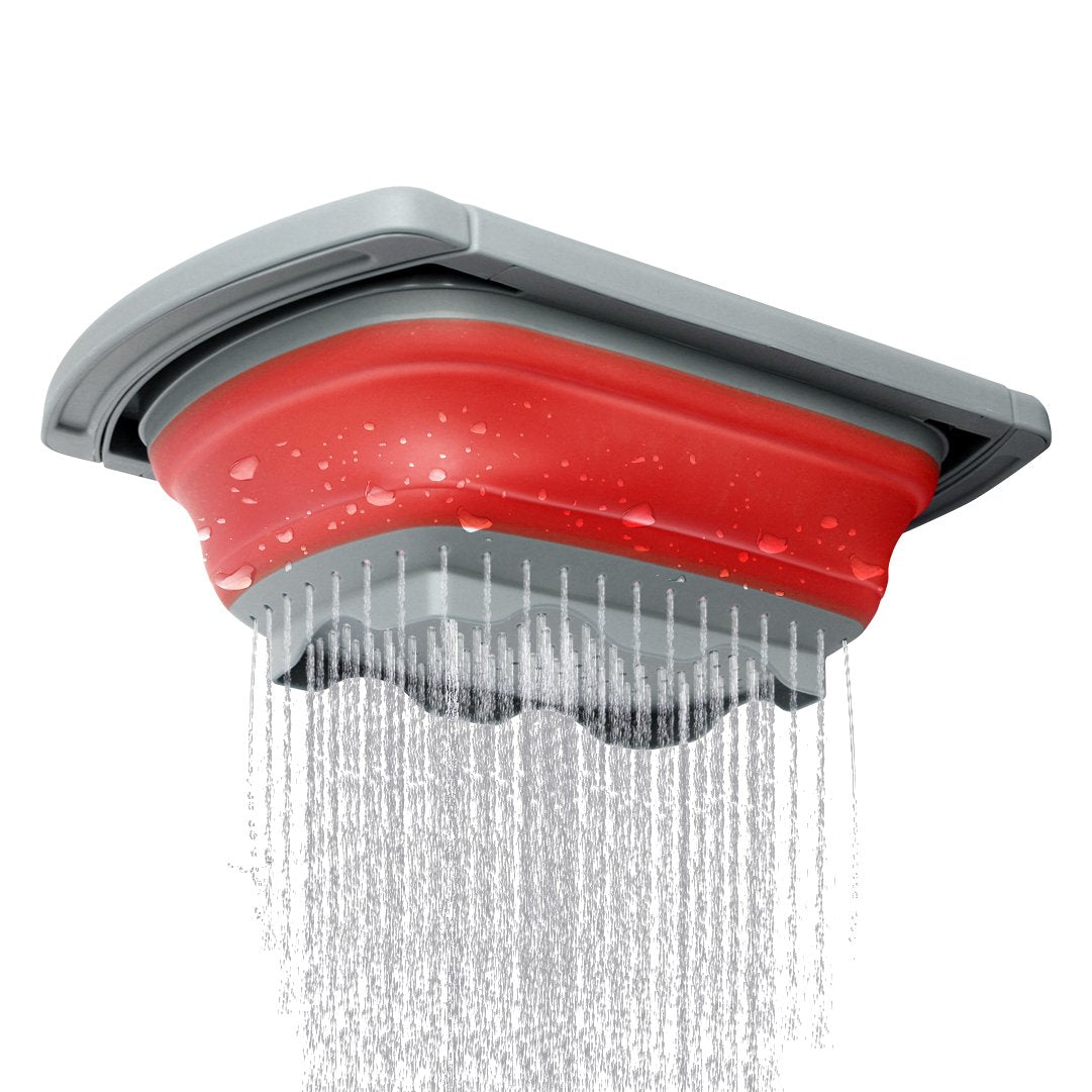 Qimh Colander Collapsible, Over The Sink Veggies/Fruit 6-Quart Strainers And Colanders With Extendable Handles, Folding Strainer