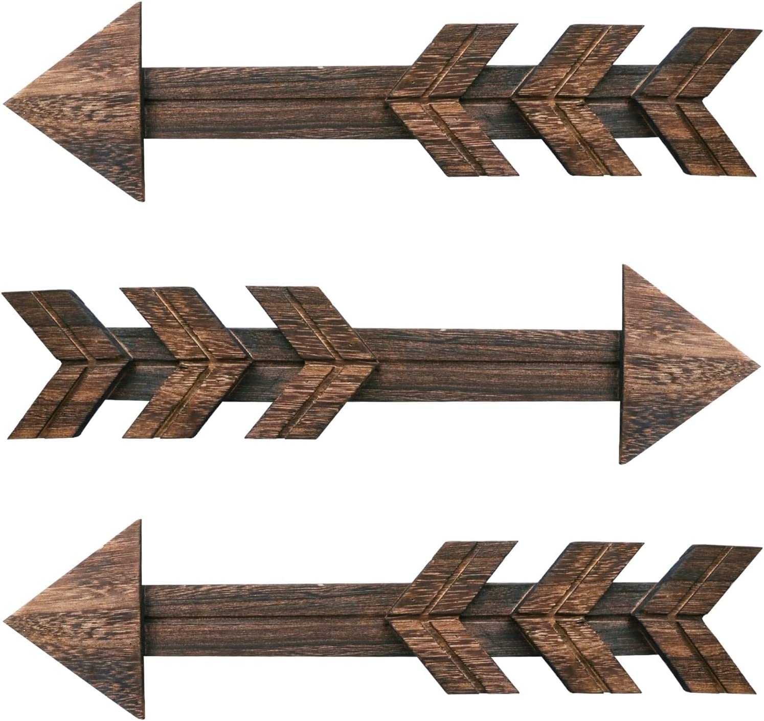 Universal Arts 3 Pcs Wooden Arrow Wall Decor, Arrow Sign For Farmhouse Home Wedding Party Wall Hanging Decoration