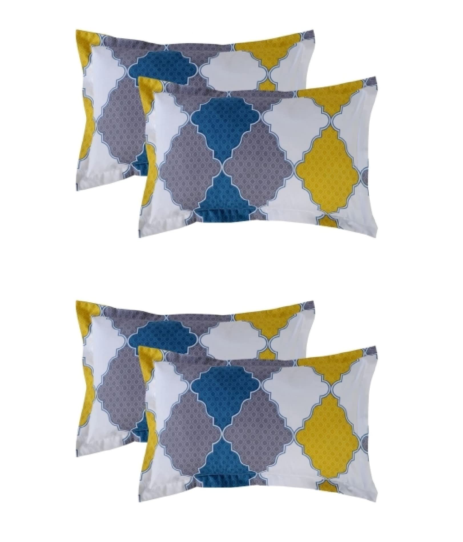 Vivea Reserve Supersoft Glace Cotton Pillow Cover Set Of 4 Ii King Size Pillow Cover 4 Pc  Multicolor  Set Of 4 Piece Pillow C