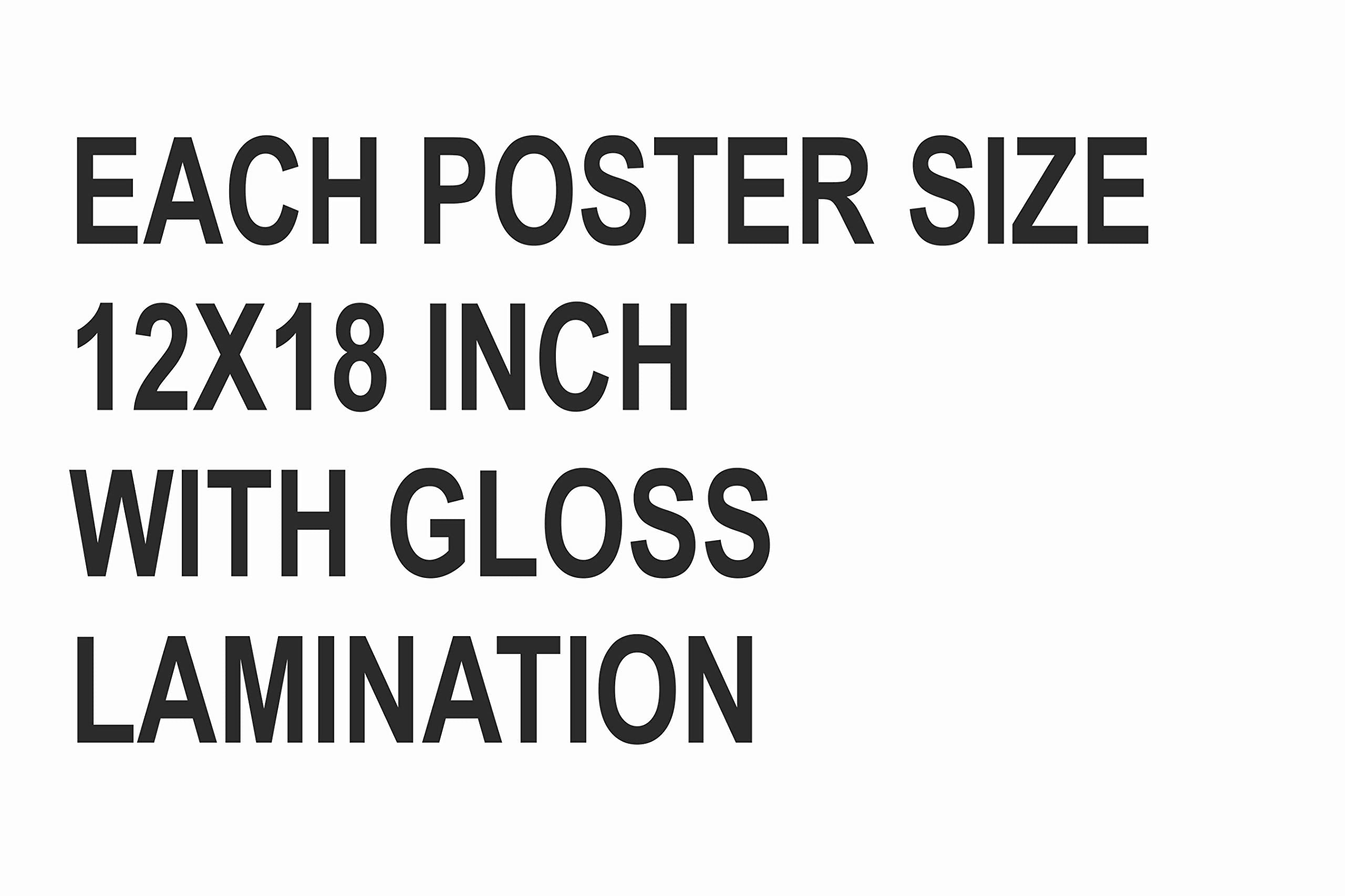 BALDAU PRINTS Batman Combo Poster Set of 4 Posters (Gloss Laminated, 12X18 Inch, 300 GSM) M2