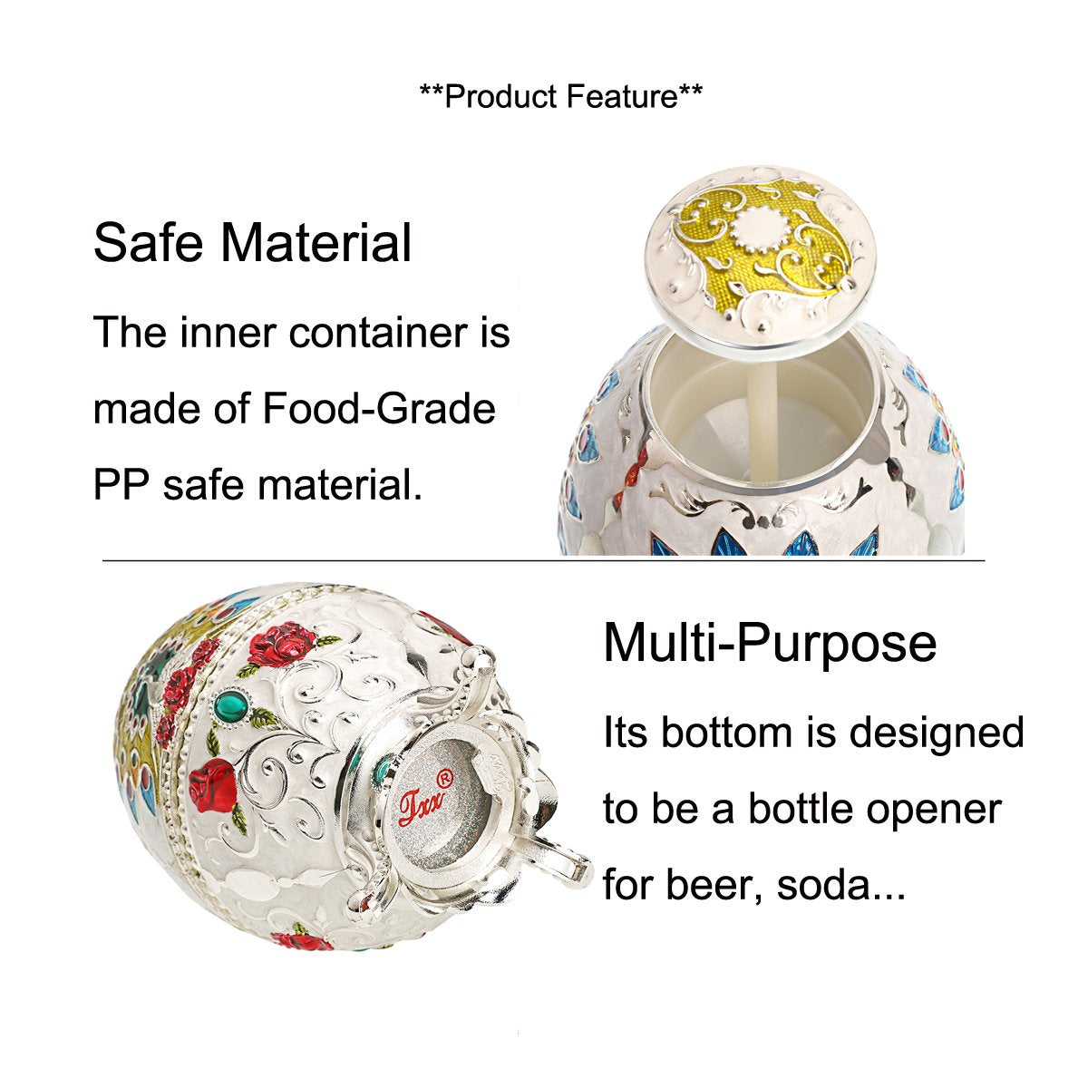 Lauyoo Portable Retractable Toothpick Holder With Bottle Opener Automatic Retro Pop Up Toothpick Dispenser Toothpicks Case Stora