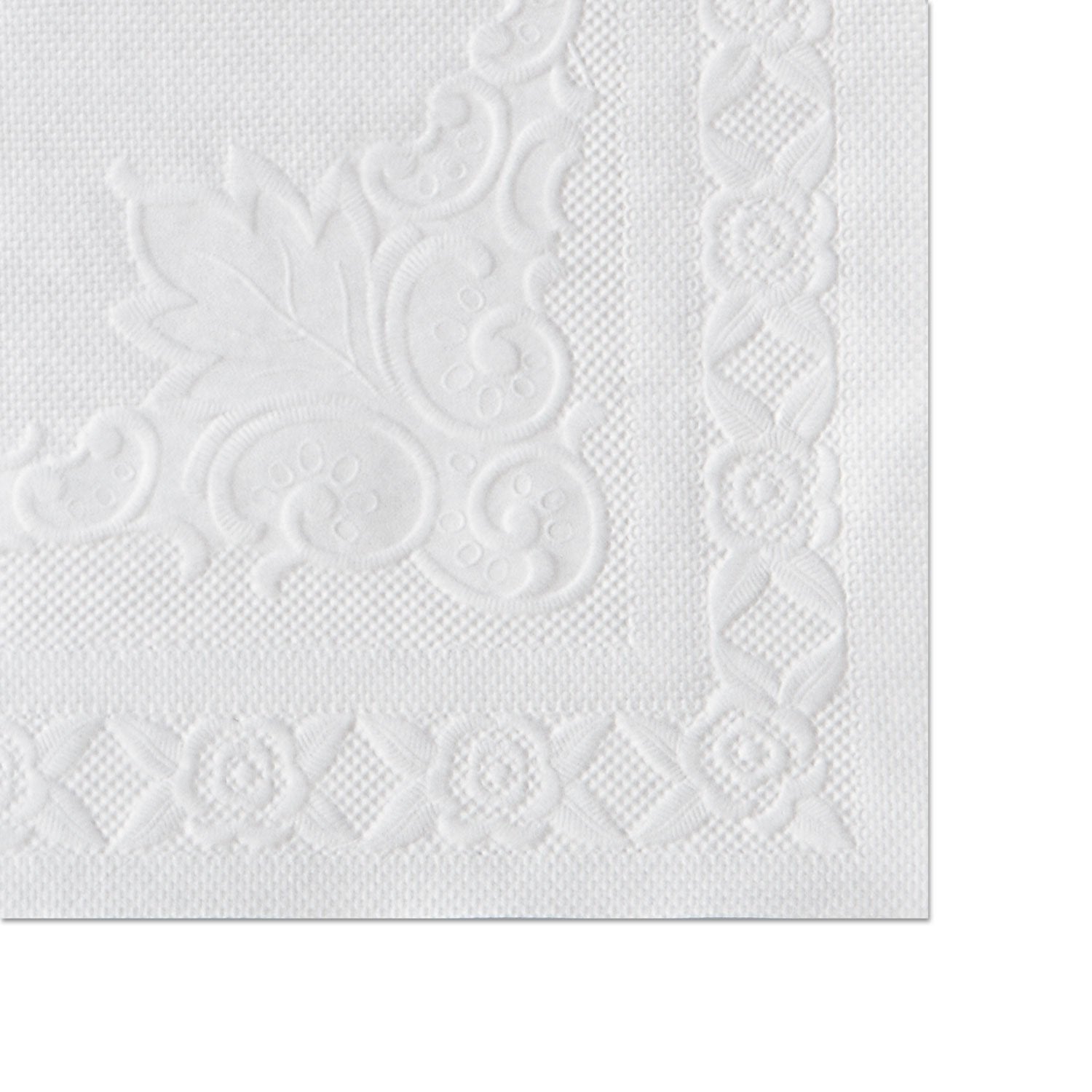 Hoffmaster 601SE1014 14 Length x 10 Width, White Classic Embossed Straight Edge Placemat (Case of 1,000), 10 x 14
