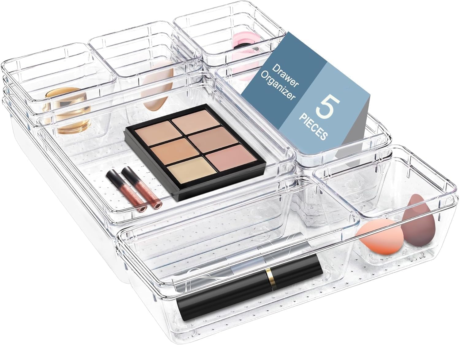 11 Ismael Plastic Storage Bins Bathroom Tray Dividers Acrylic Organizer