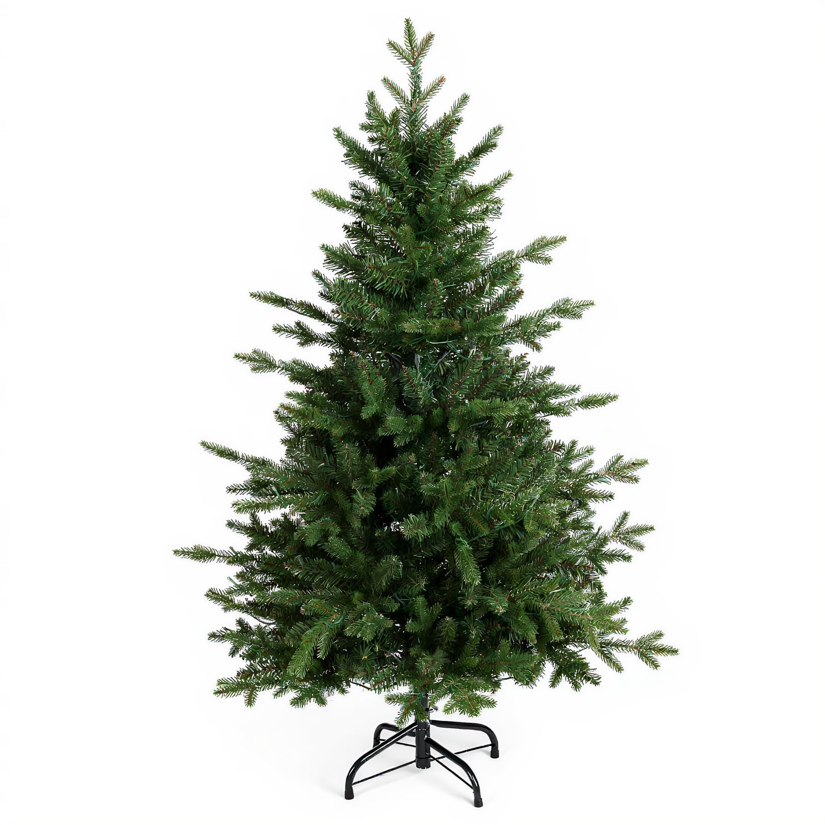 Himimi 6FT Pre-Lit Aspen Fir Christmas Tree, 1156 PE & PVC Tips, 300 Warm White UL-Certified Lights, Realistic Hinged Artificial