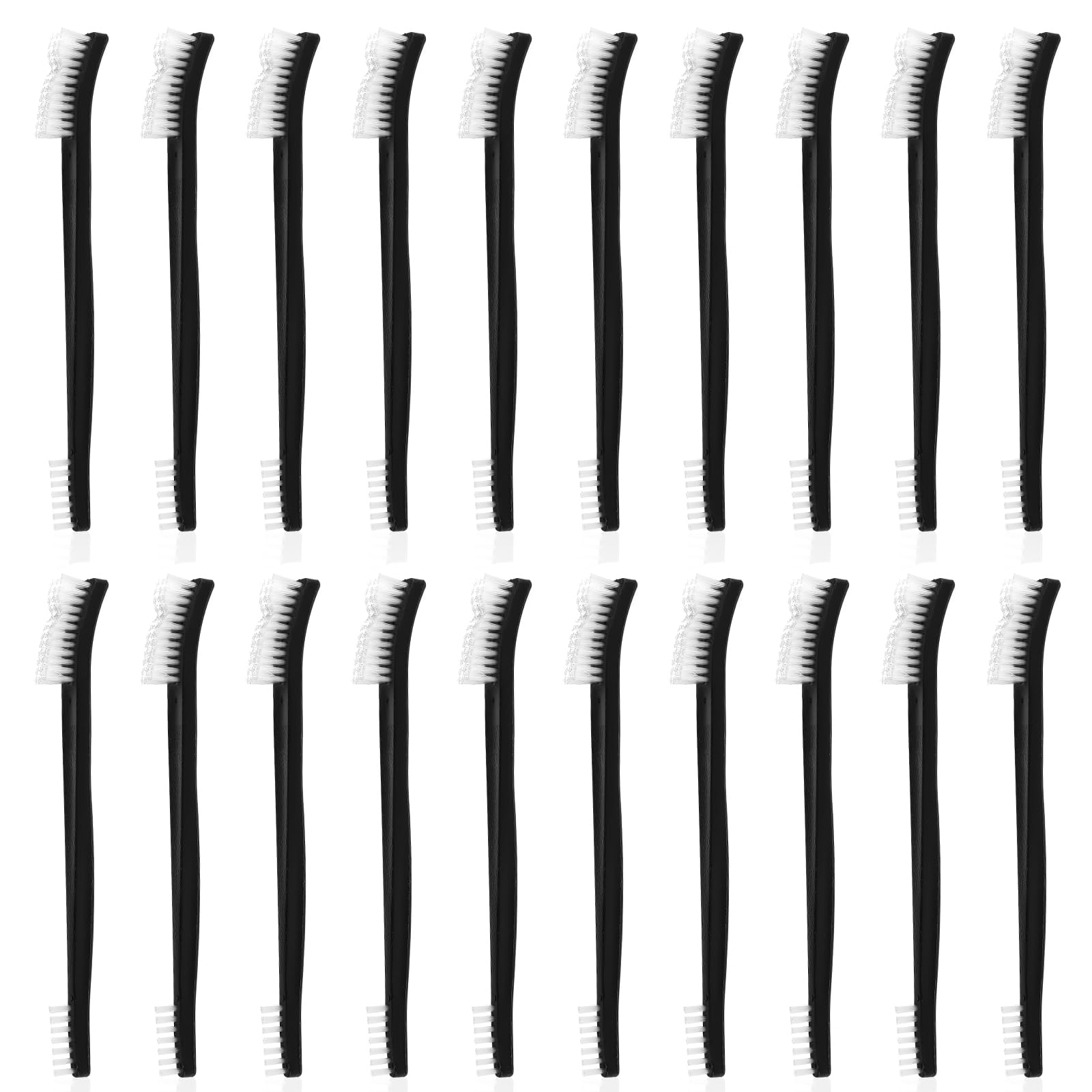 cobee 20Pcs DoubleEnded Cleaning Brushes, Plastic Small Cleaning Brush Stiff Bristles Crevice Brushes All Purpose Detailing Bru