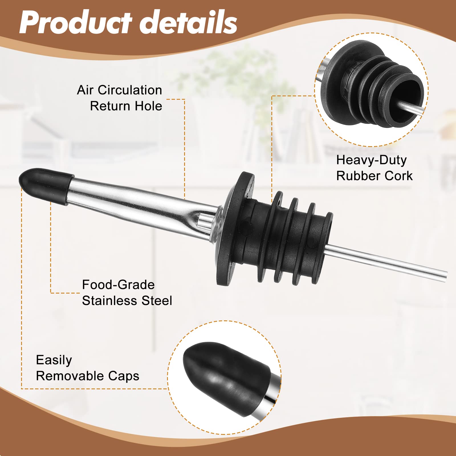 Fruit Juice and Liquor Pour Bottles Bar Supplies Pour Bottles Plastic Juice Pour Bottles with Stainless Steel Bottle Pourer Tapered Spout for Liquor Juice Store 34 OZ (Multi Colors 12 Pack)