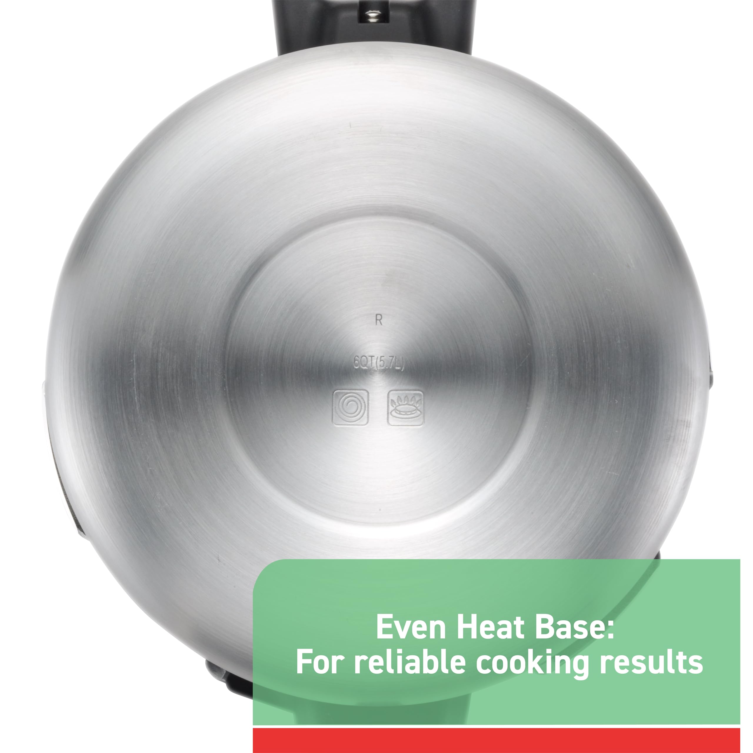 T-fal P2614634 Secure Aluminum Initiatives 12-PSI Pressure Cooker Cookware, 6-Quart, Siver