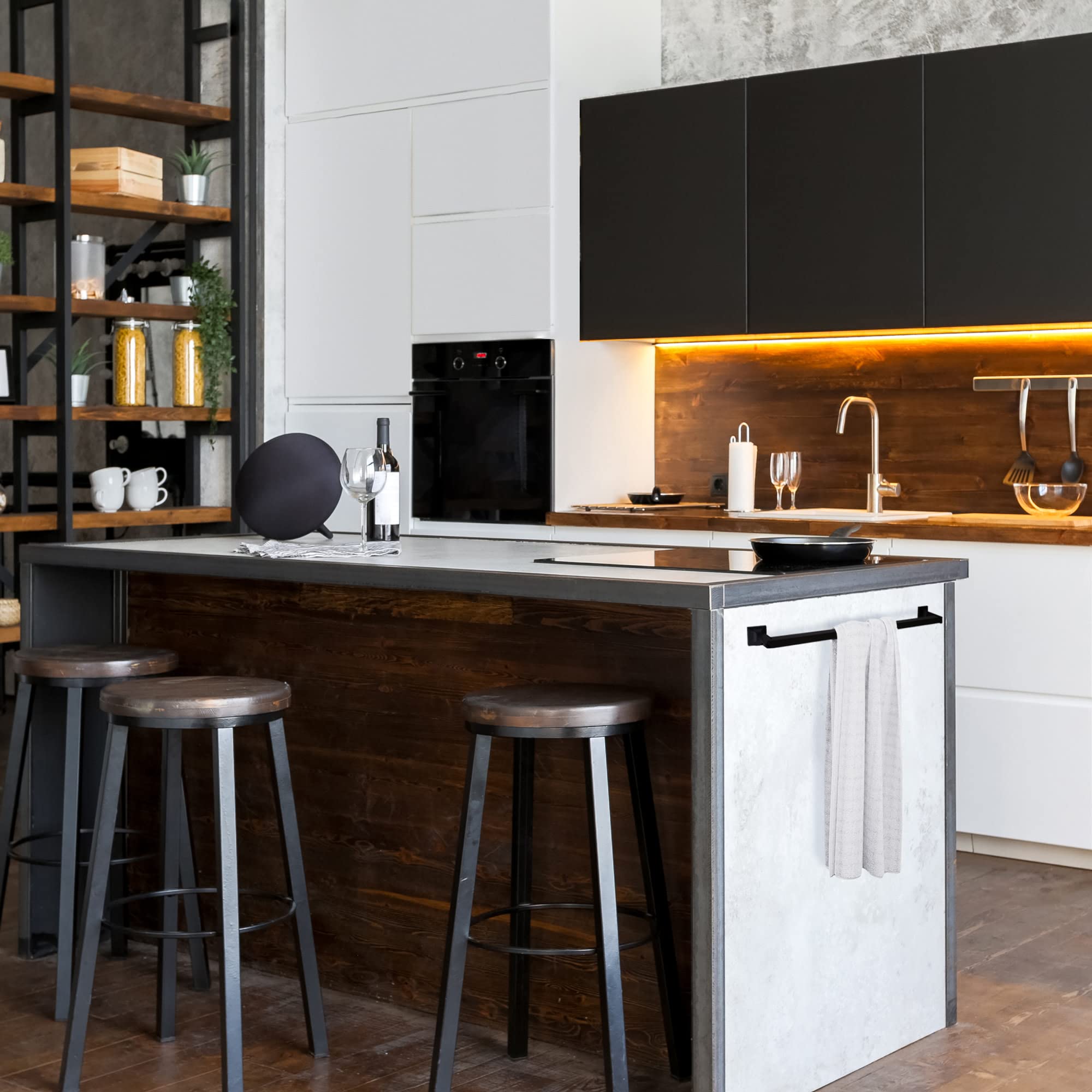 Design House 544577 Millbridge Modern 24-Inch Towel Bar For Bathroom Bedroom Closet Or Kitchen Matte Black