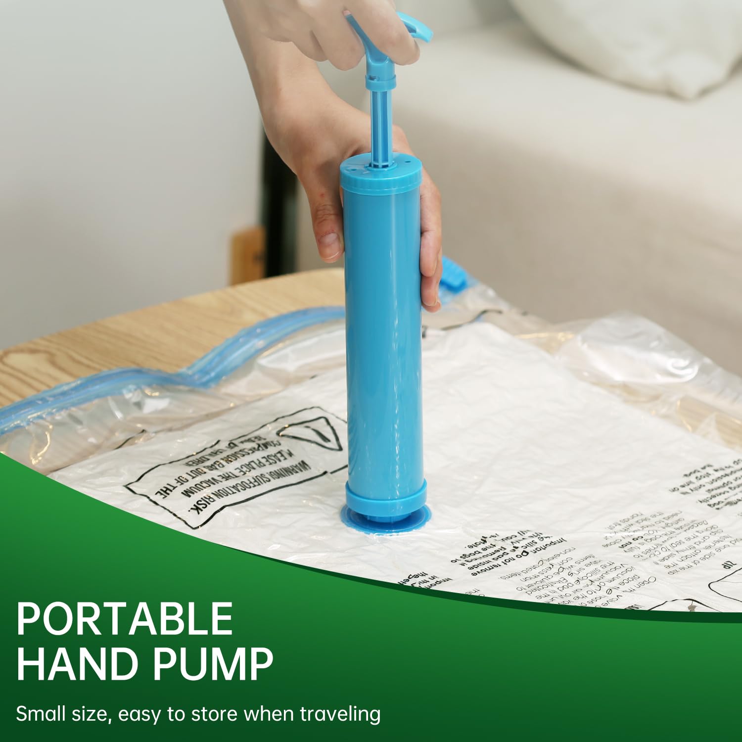 Brodi Travel Vacuum Bags With Pump - Compression Bags For Travel,Vacuum Storage Bags For Space Saver & Travel Essentials,Vacuum