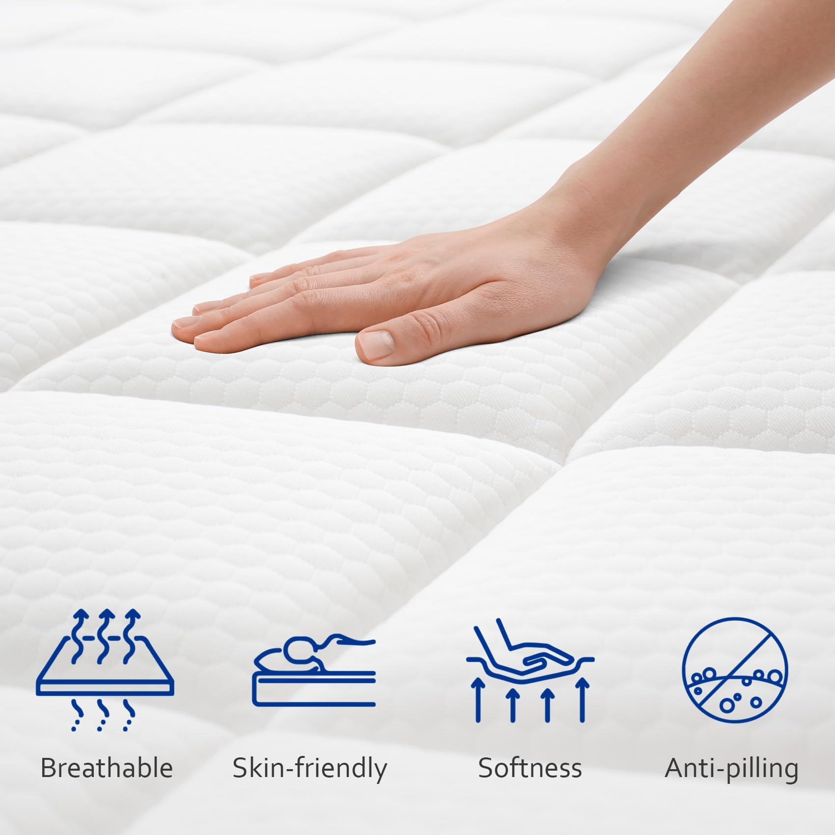 Mubulily Queen Mattress,10 Inch Gel Memory Foam And Innerspring Hybrid Mattress In A Box With Individual Pocket Spring For Motio